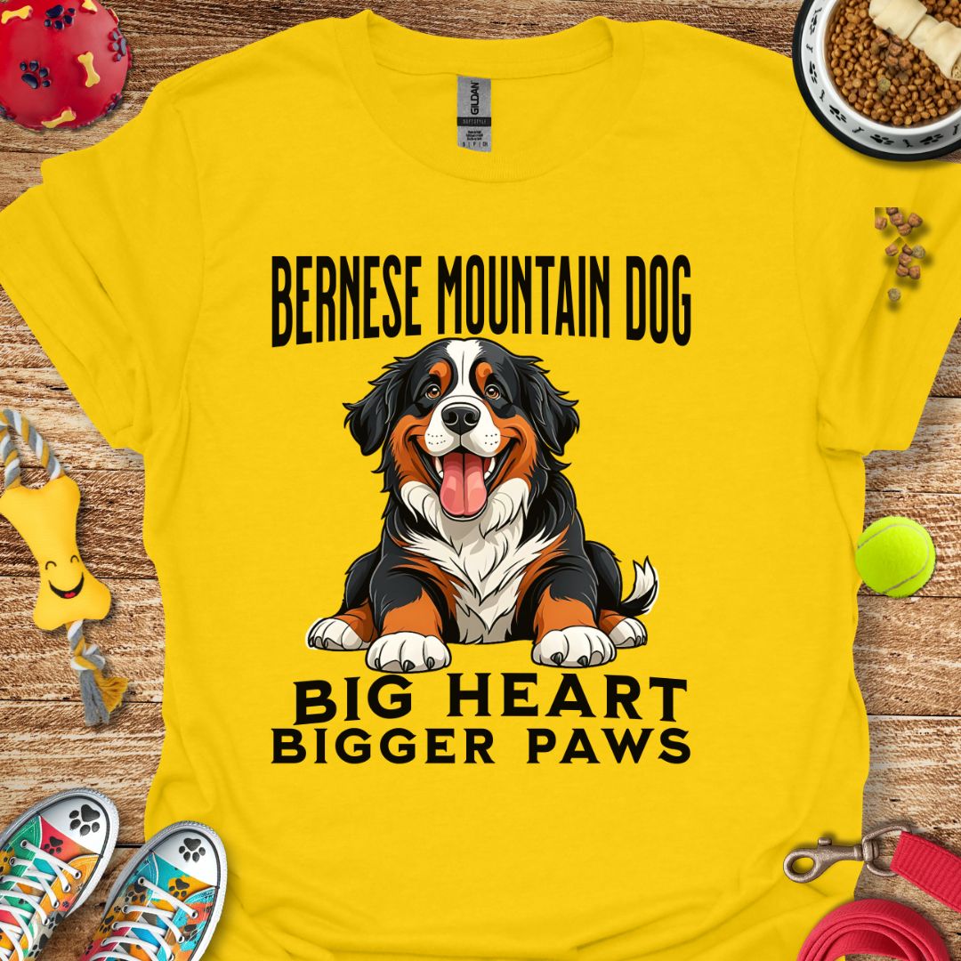 Bernese Mountain Dog Big Heart Bigger Paws T-Shirt