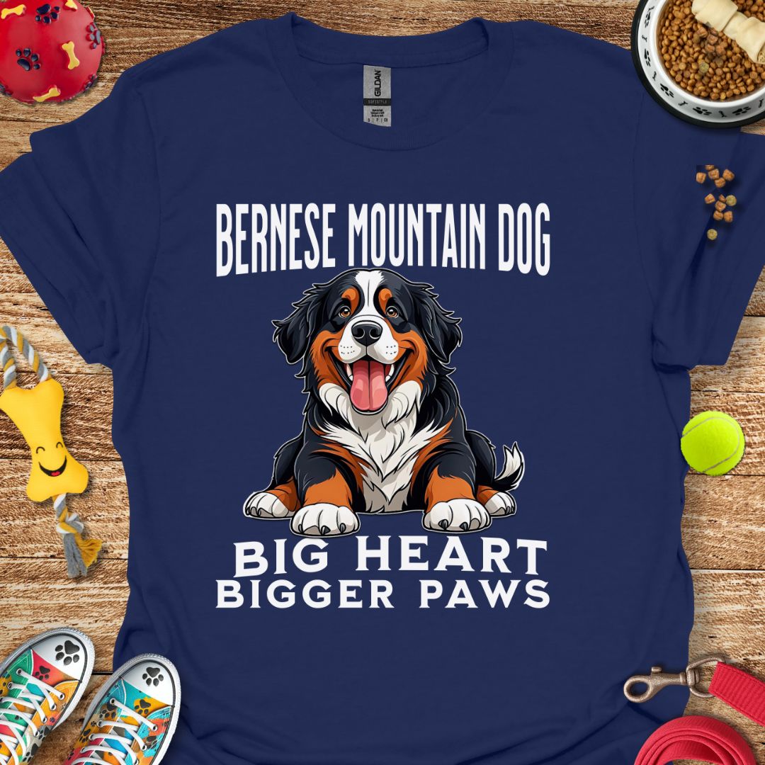 Bernese Mountain Dog Big Heart Bigger Paws T-Shirt