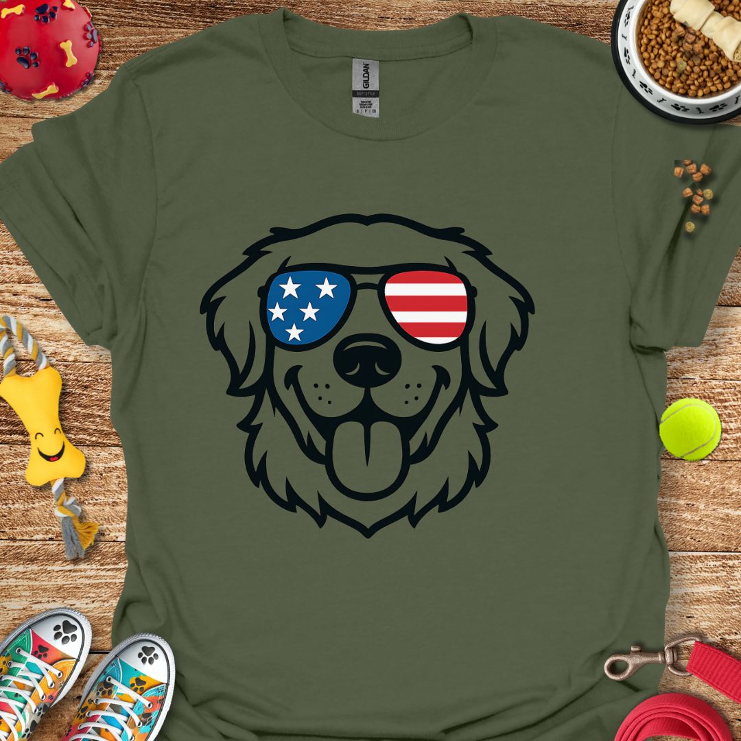 Patriotic Golden Retriever T-Shirt