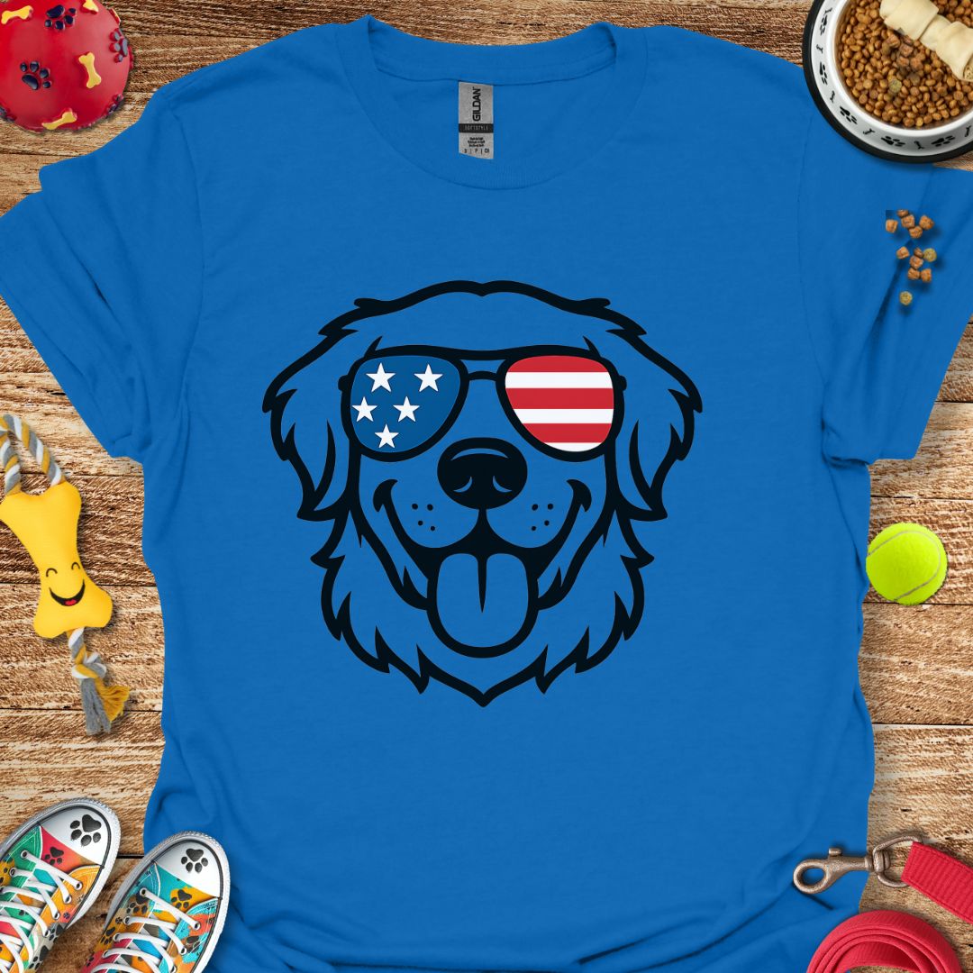 Patriotic Golden Retriever T-Shirt