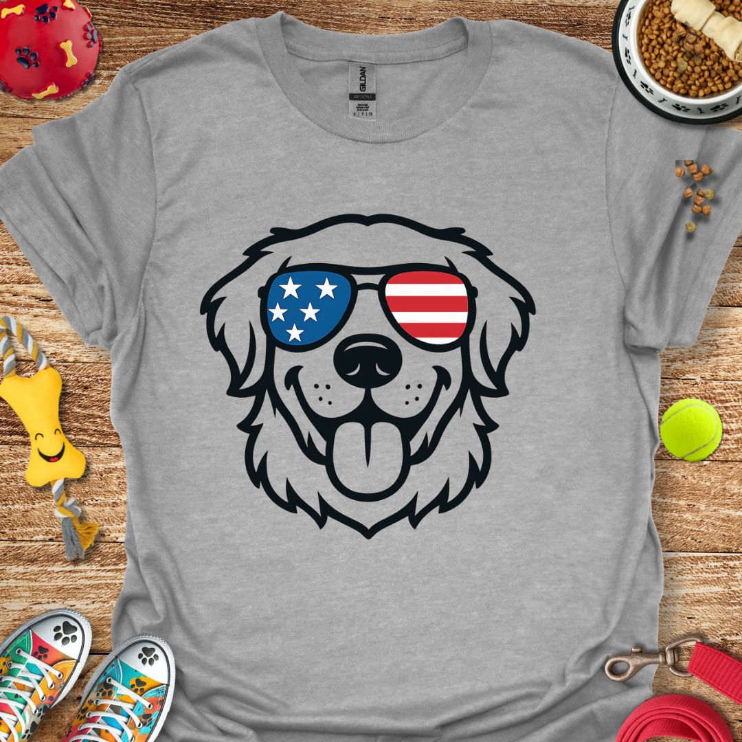 Patriotic Golden Retriever T-Shirt