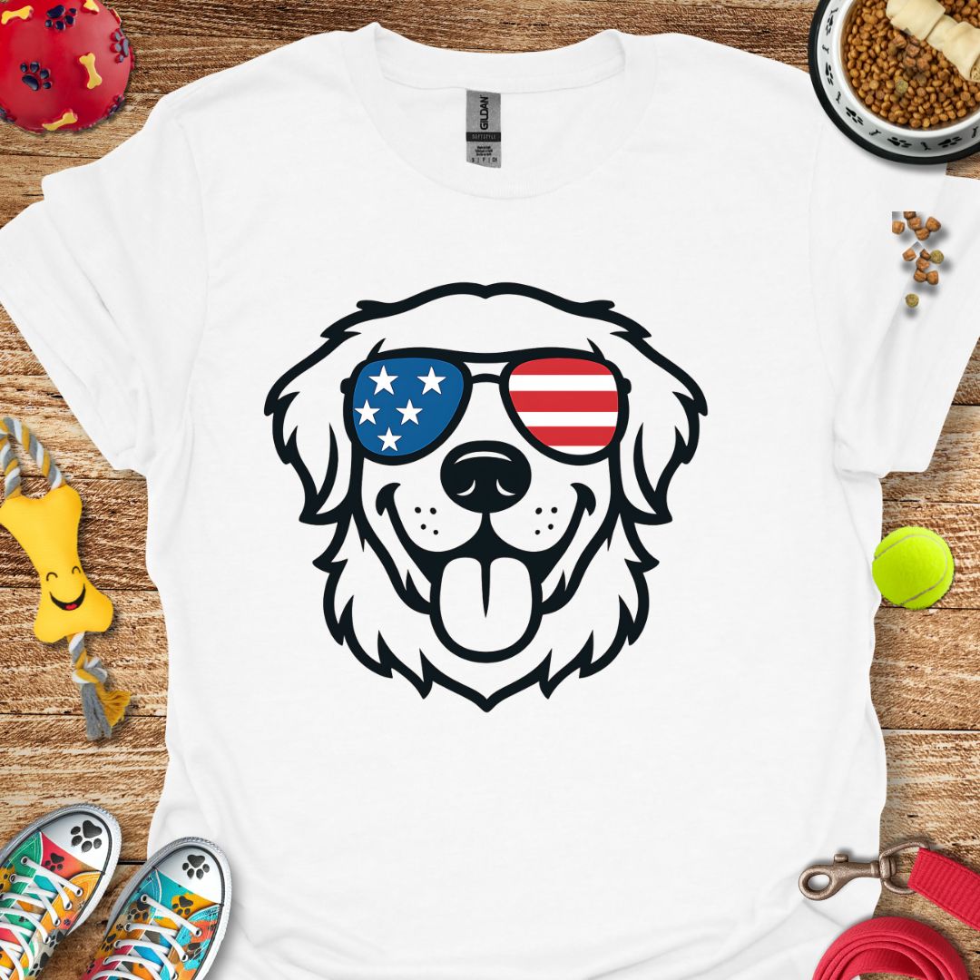 Patriotic Golden Retriever T-Shirt