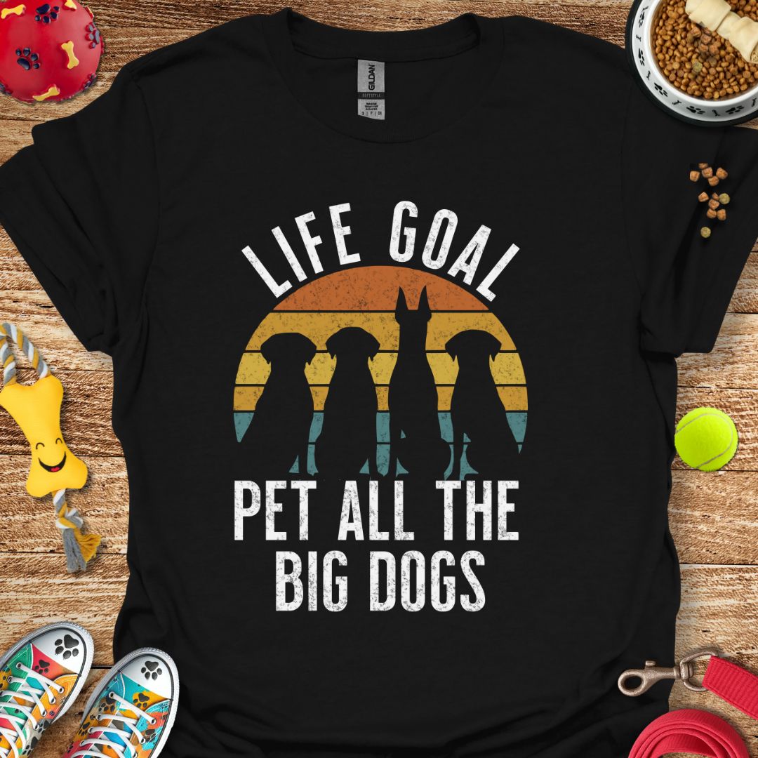 Life Goal Retro Sunset Big Dogs T-Shirt