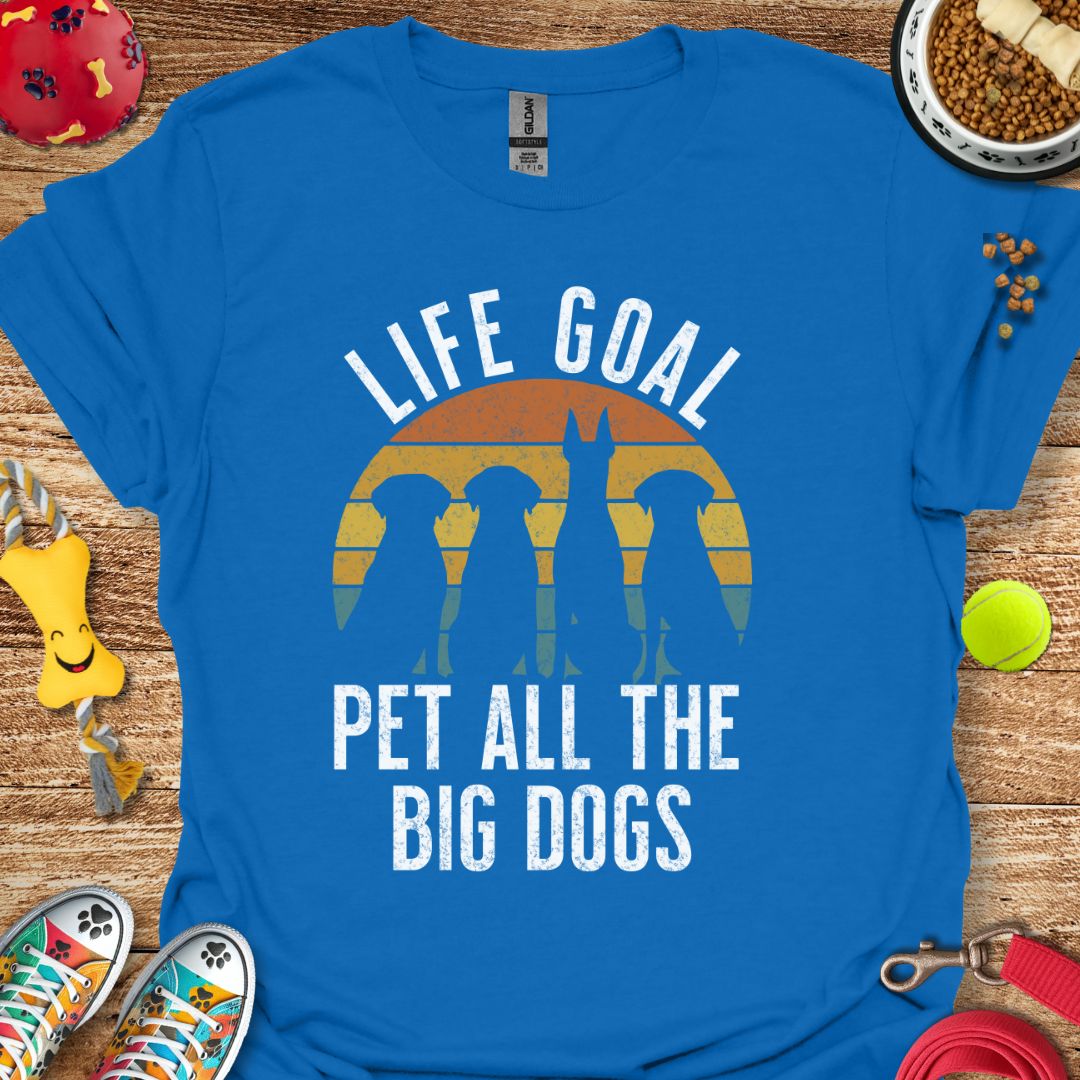 Life Goal Retro Sunset Big Dogs T-Shirt