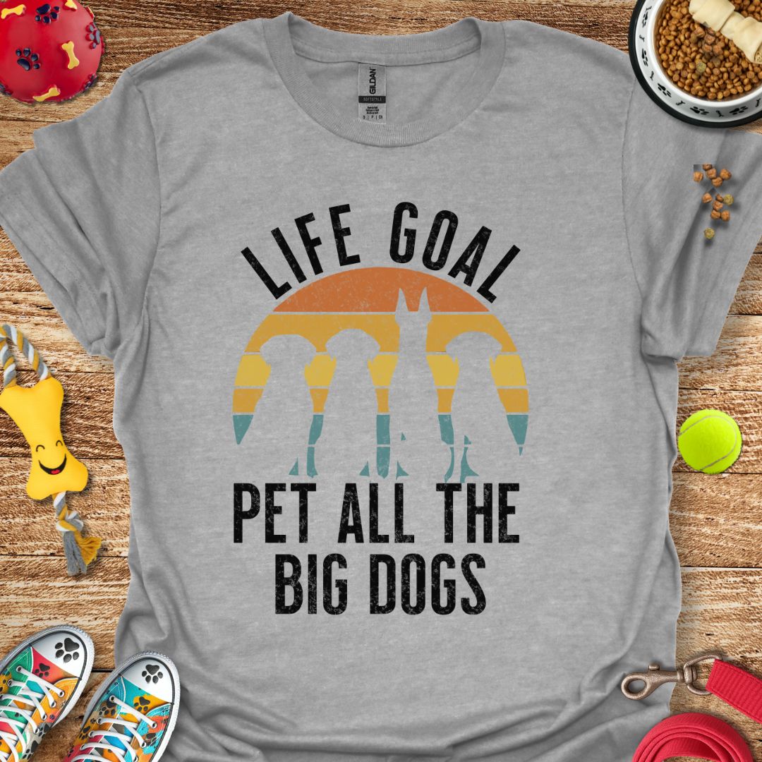 Life Goal Retro Sunset Big Dogs T-Shirt