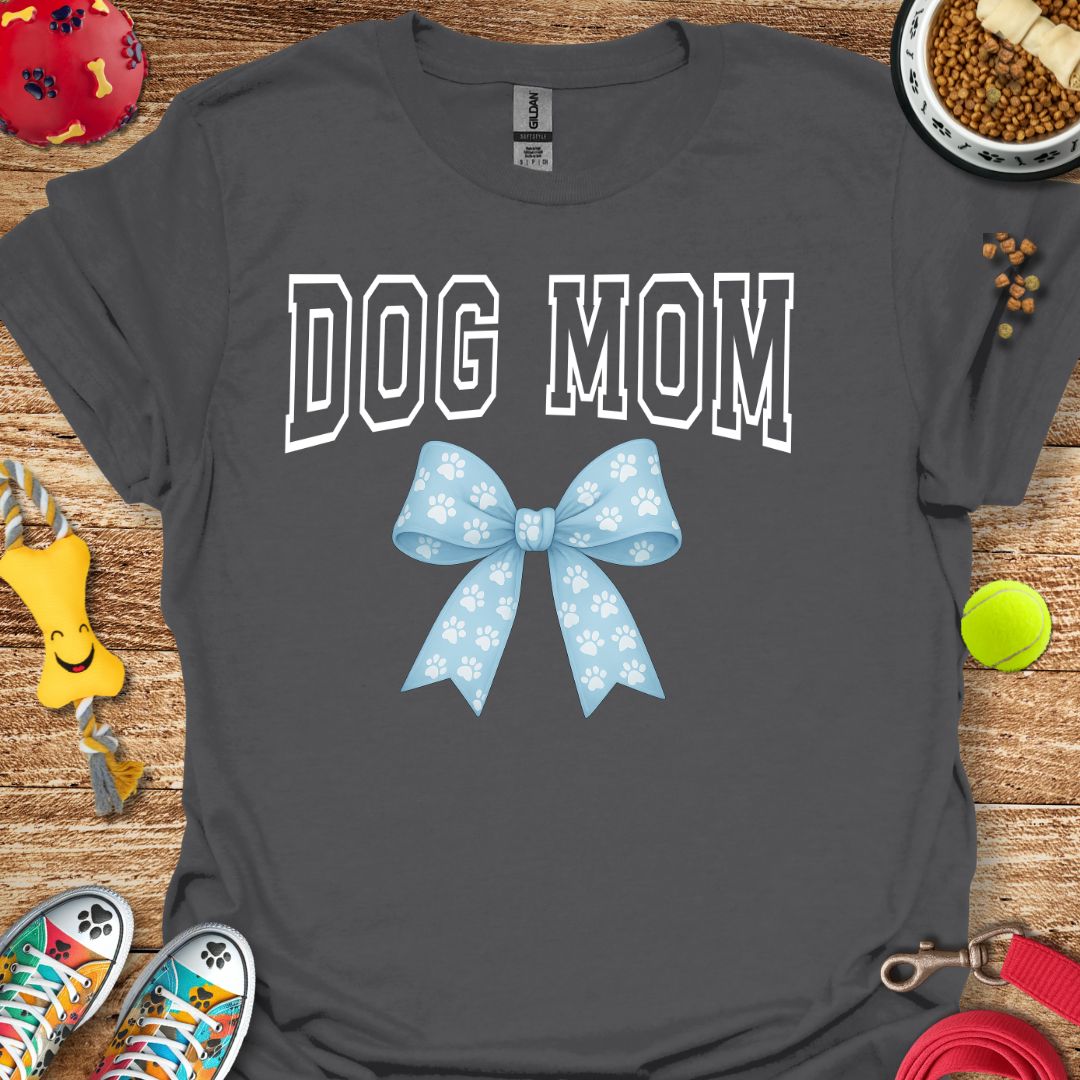 Dog Mom Blue Coquette T-Shirt
