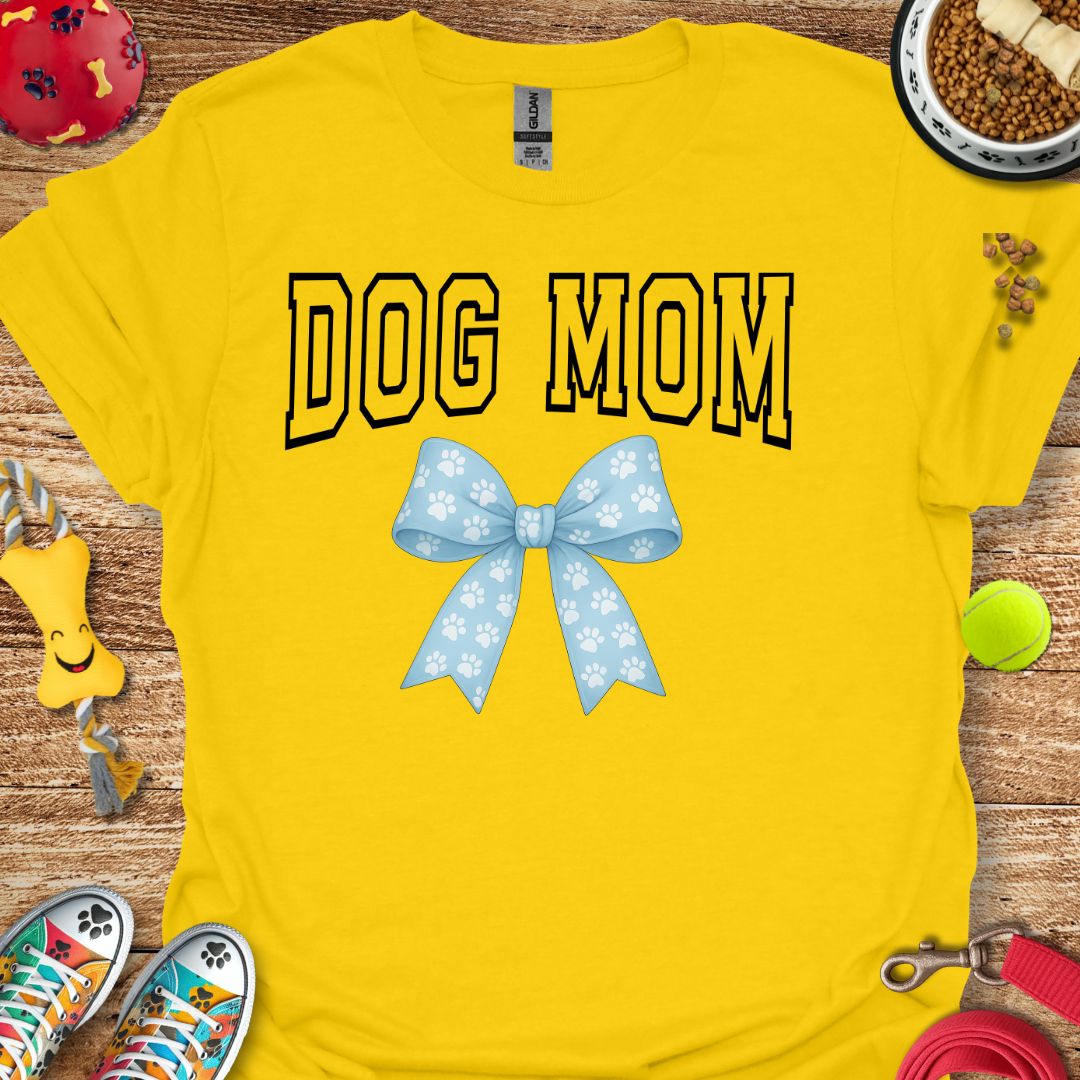 Dog Mom Blue Coquette T-Shirt
