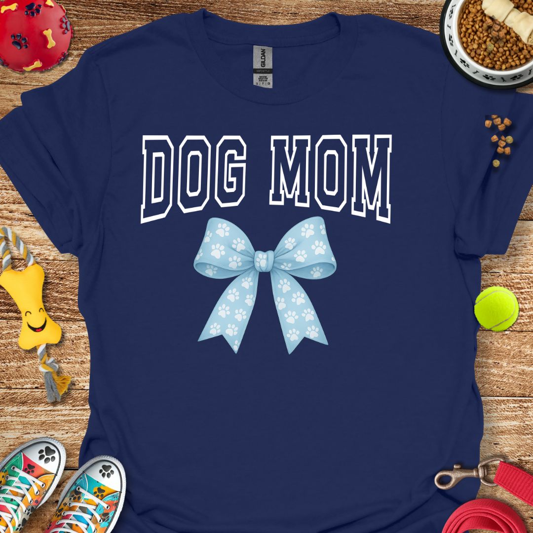 Dog Mom Blue Coquette T-Shirt