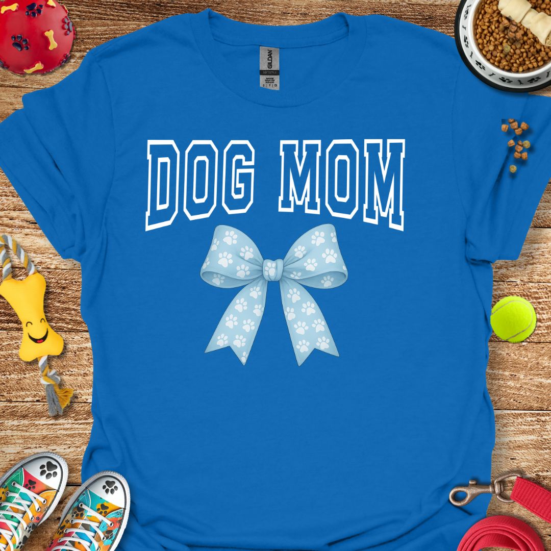 Dog Mom Blue Coquette T-Shirt