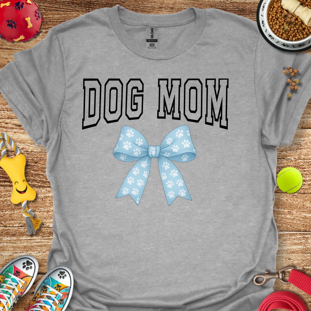 Dog Mom Blue Coquette T-Shirt