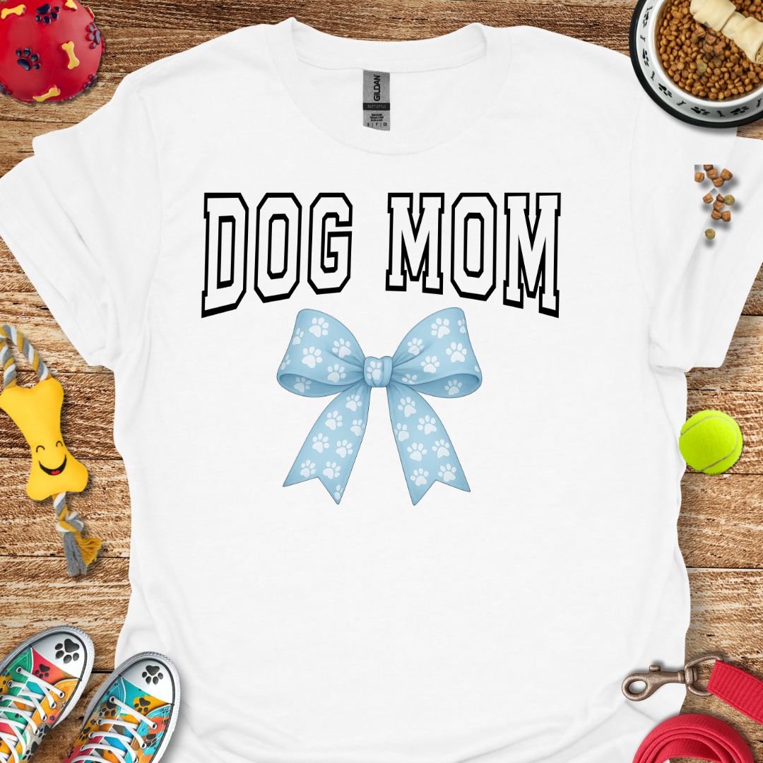 Dog Mom Blue Coquette T-Shirt
