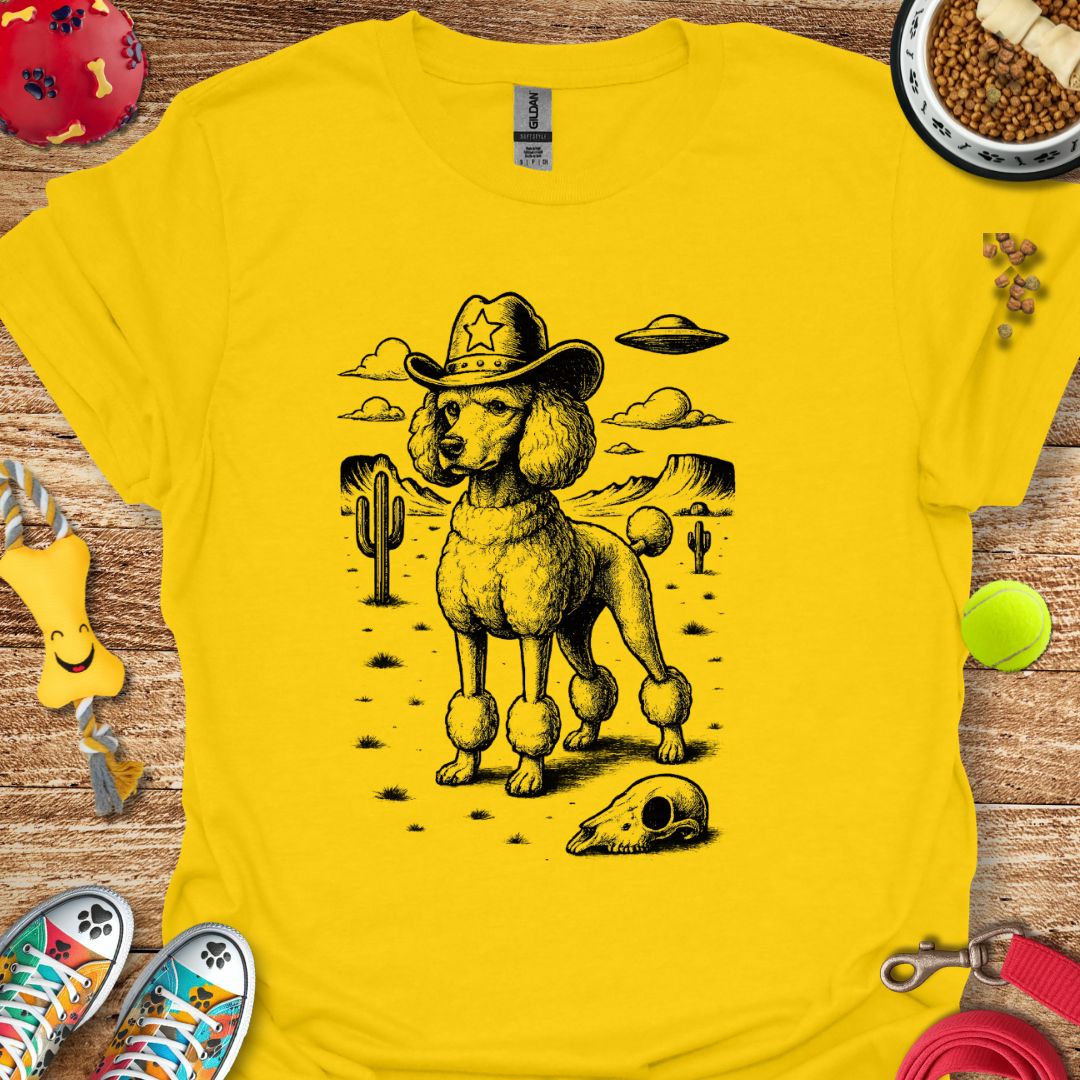 Western Poodle UFO T-Shirt