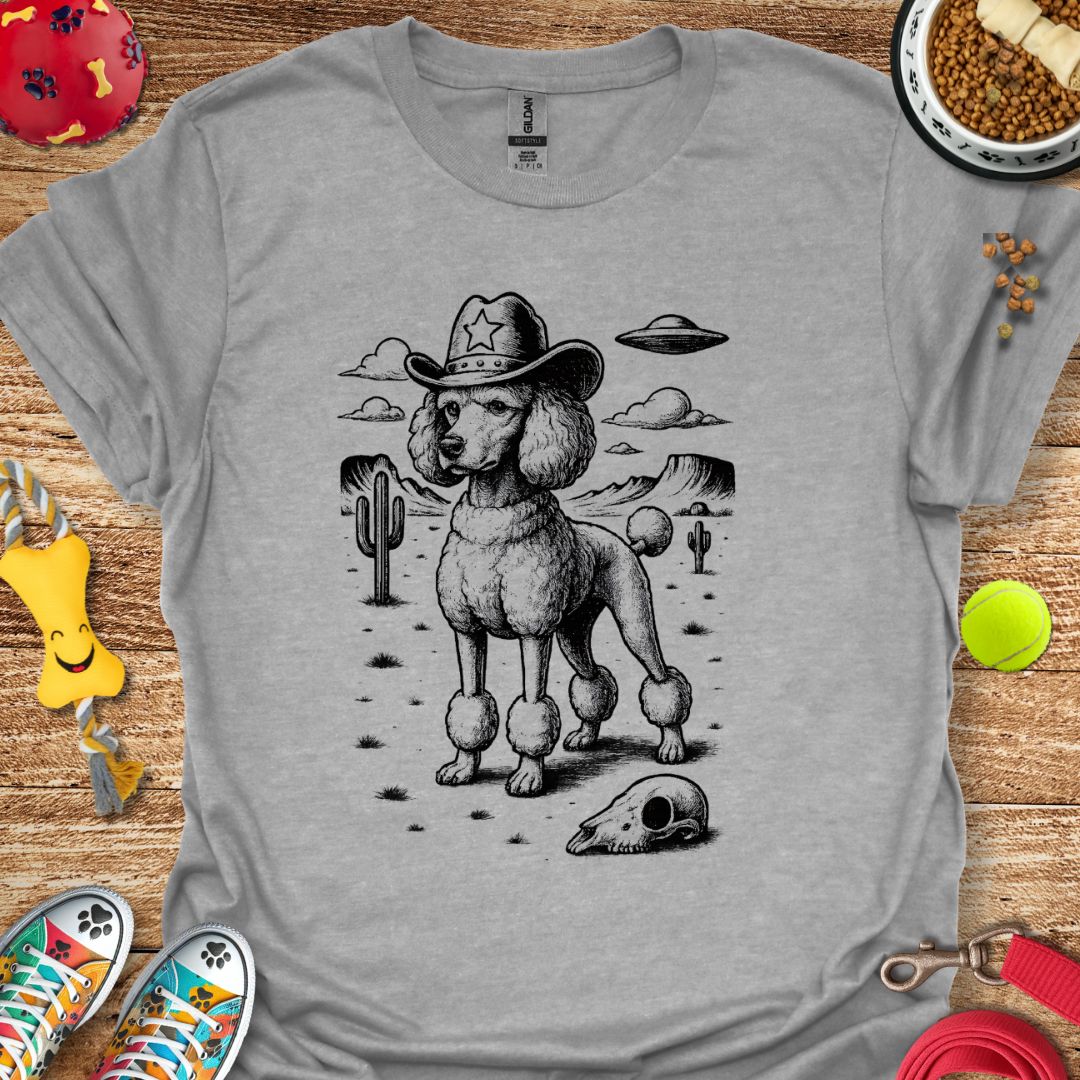 Western Poodle UFO T-Shirt