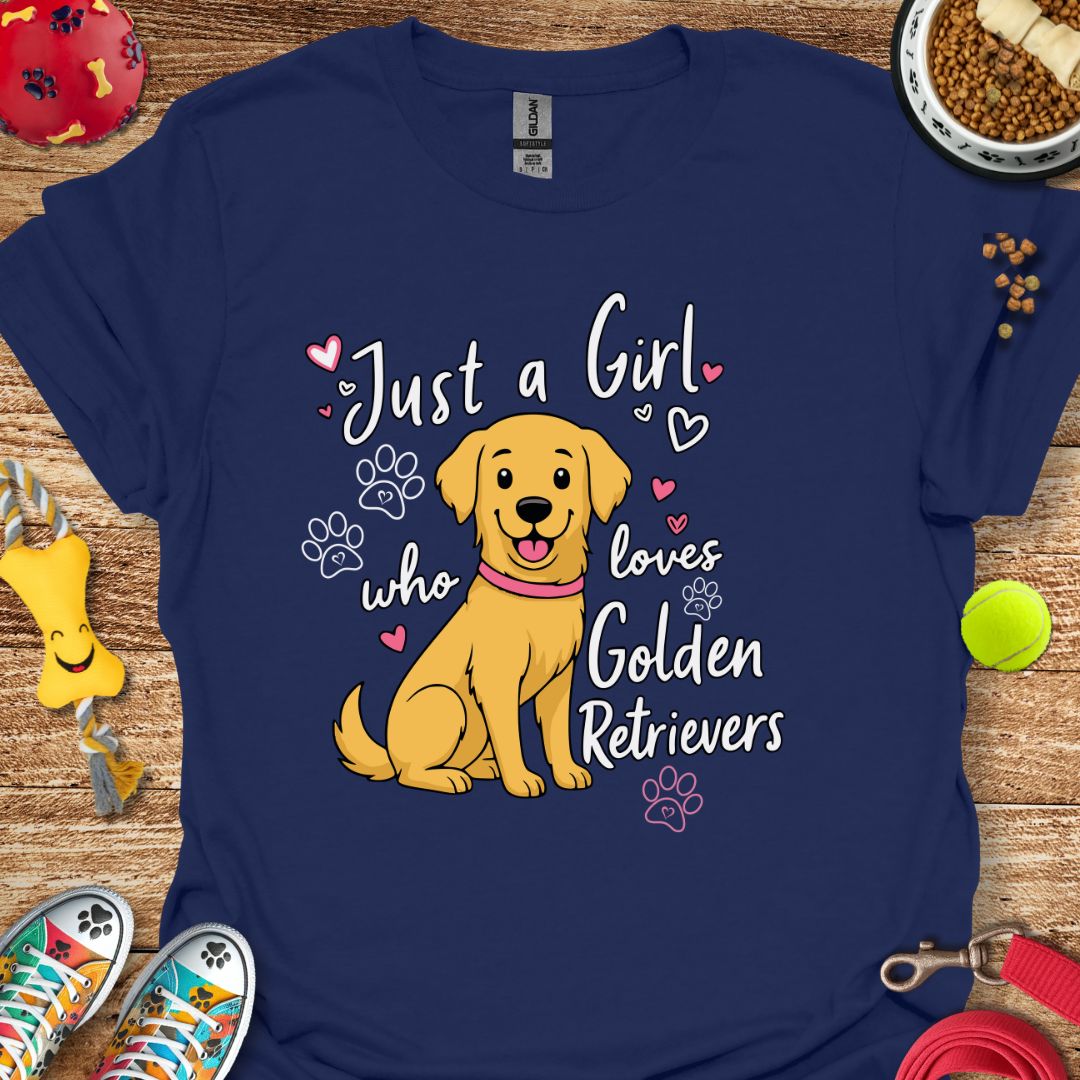 Just A Girl Golden Retriever T-Shirt