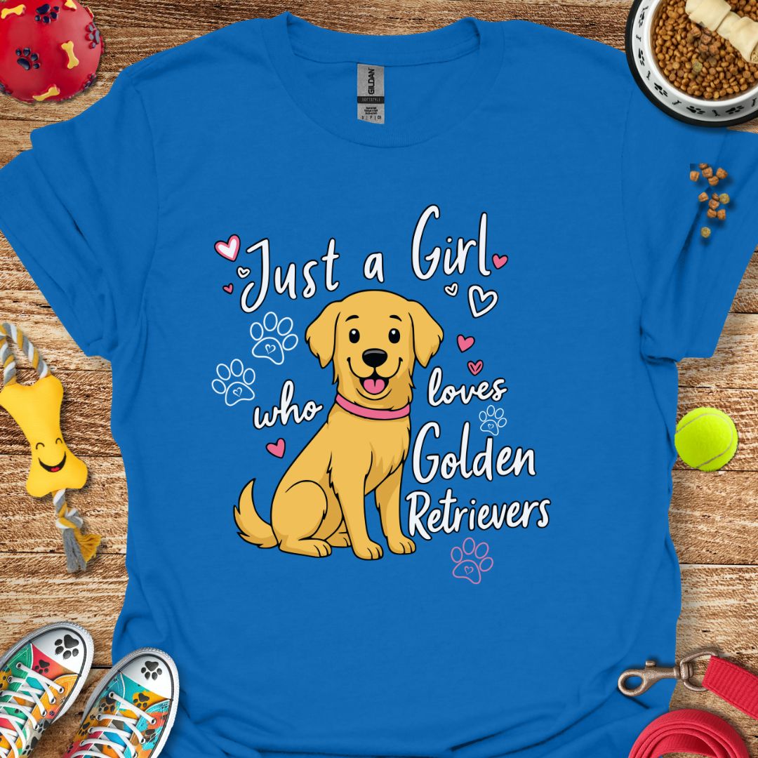 Just A Girl Golden Retriever T-Shirt