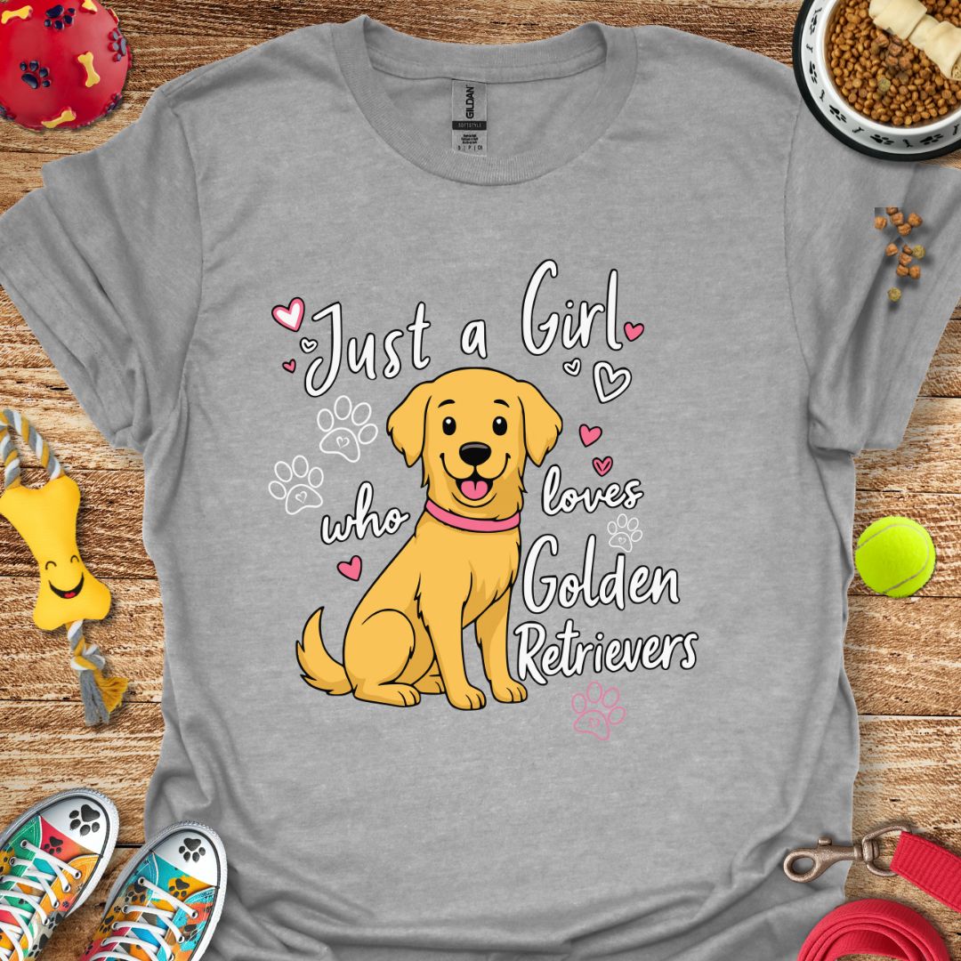 Just A Girl Golden Retriever T-Shirt