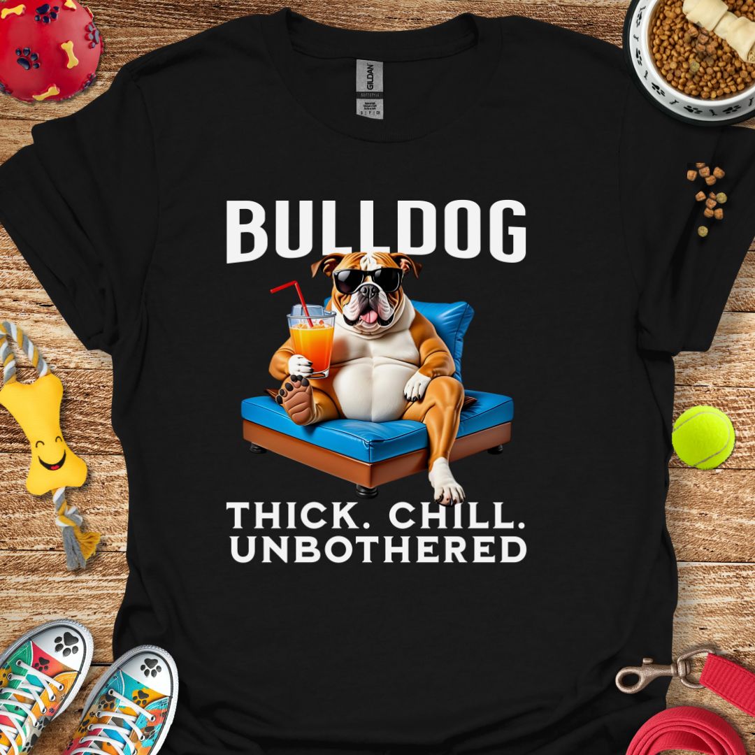 Bulldog Thick Chill Unbothered T-Shirt