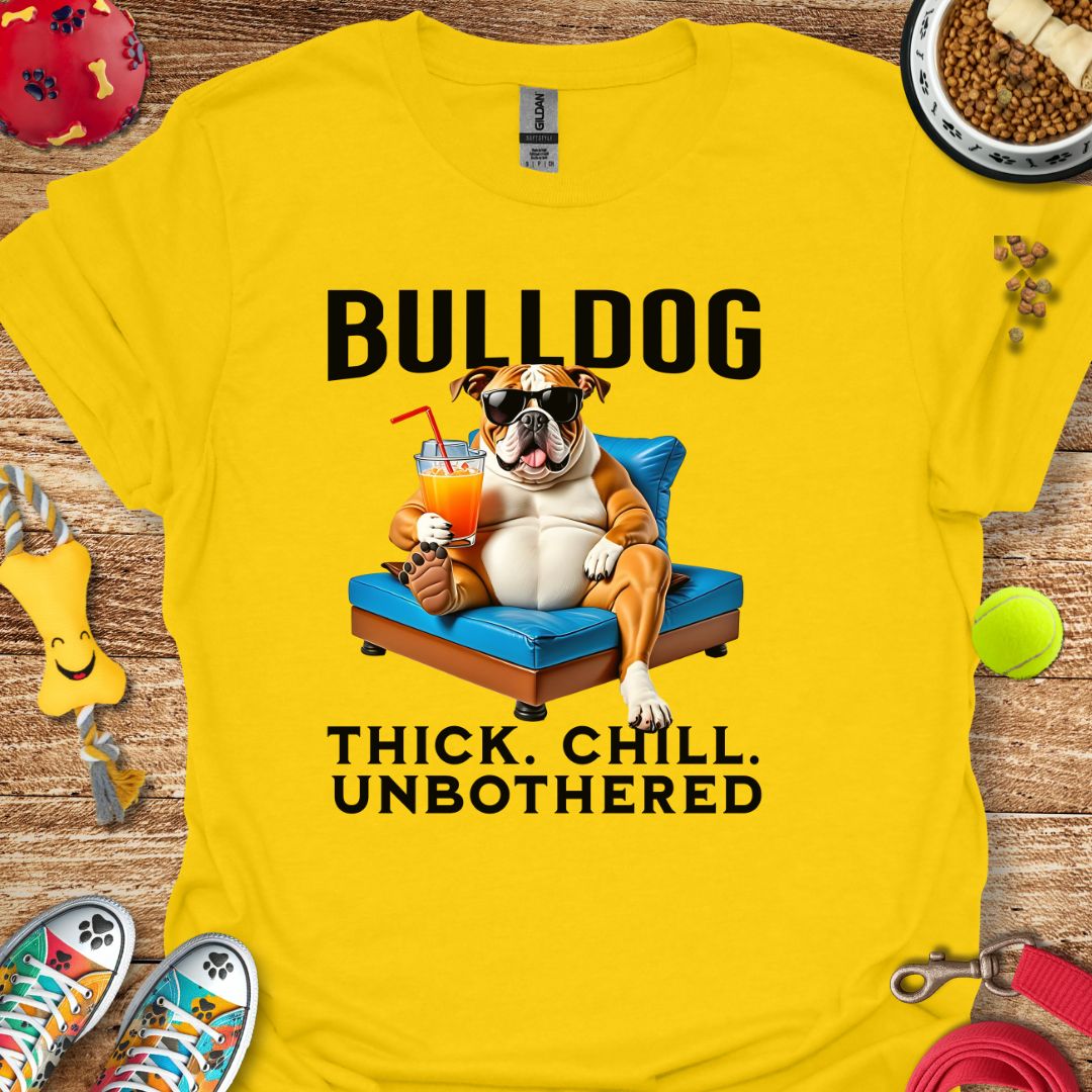 Bulldog Thick Chill Unbothered T-Shirt