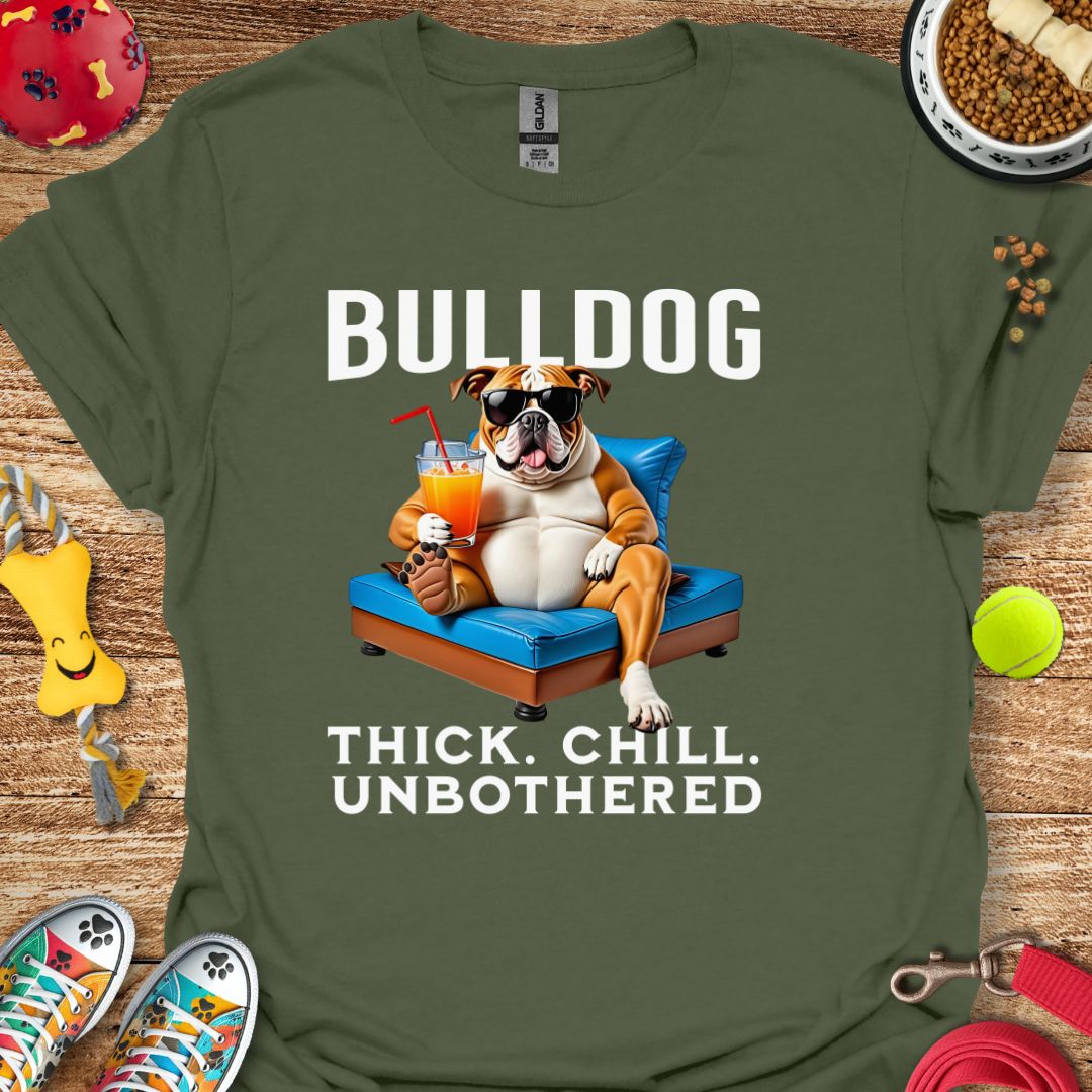 Bulldog Thick Chill Unbothered T-Shirt