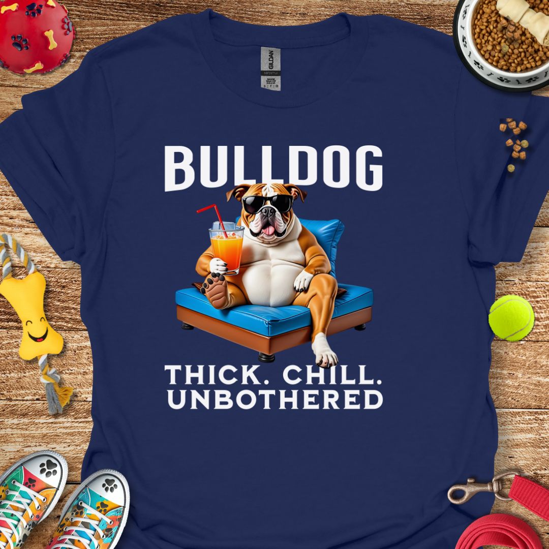 Bulldog Thick Chill Unbothered T-Shirt