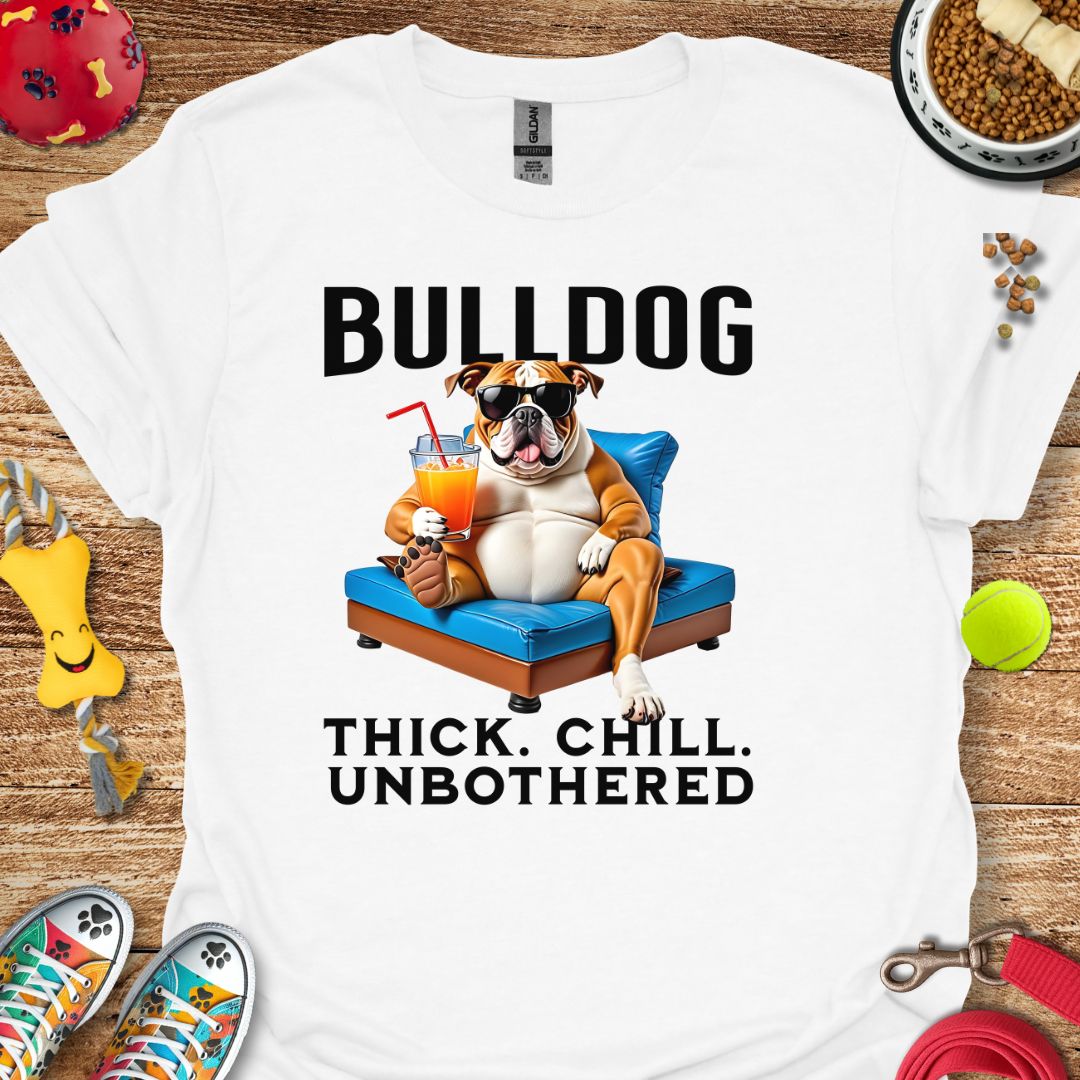 Bulldog Thick Chill Unbothered T-Shirt