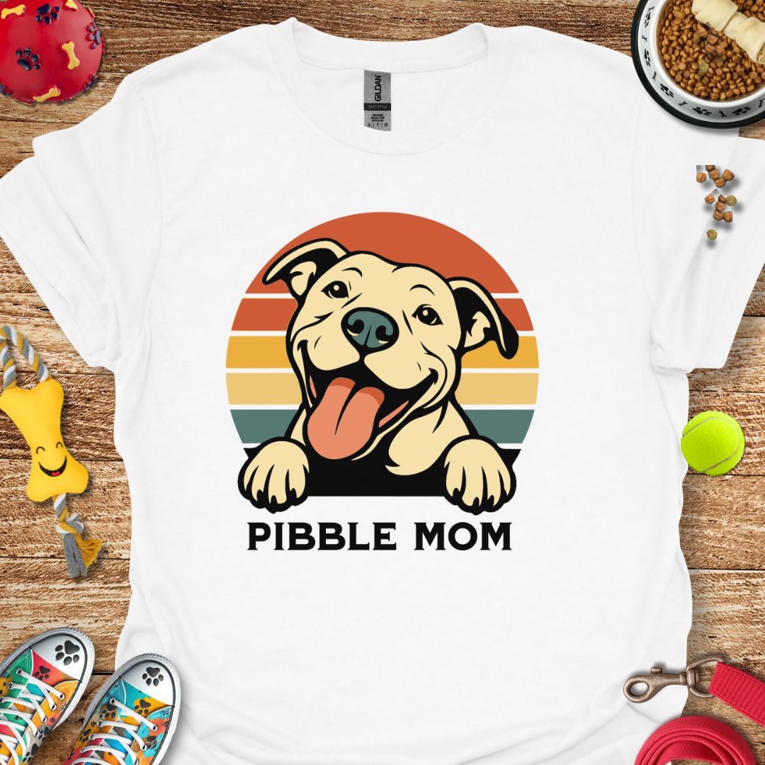 Retro Pibble Mom T-Shirt