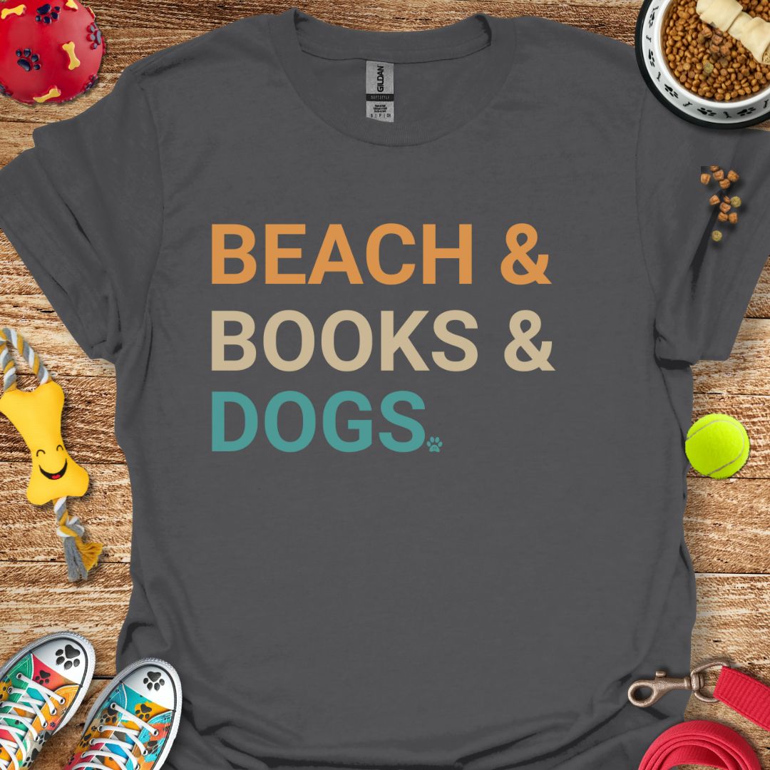 Beach Books Dogs T-Shirt
