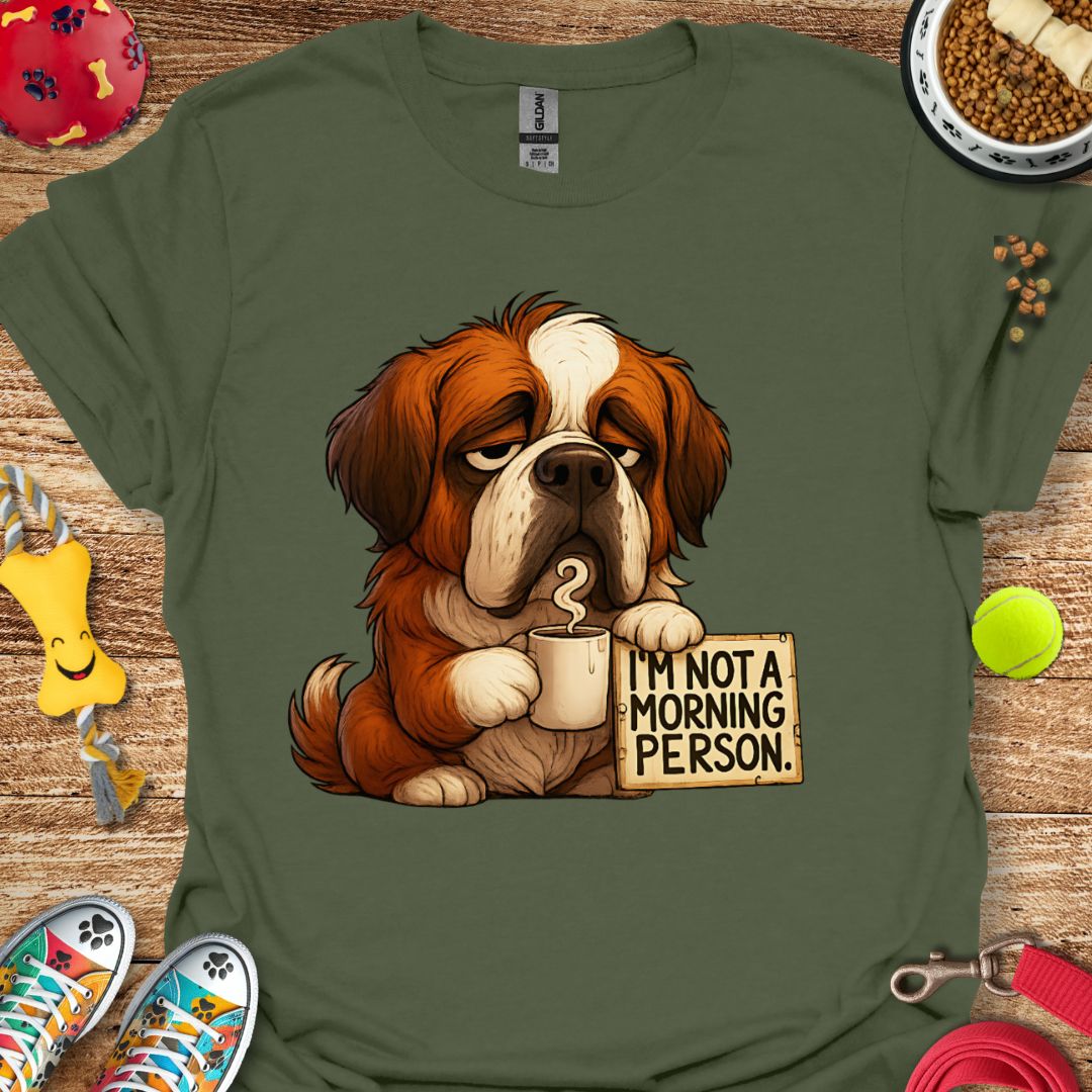 Grumpy Morning Saint Bernard T-Shirt