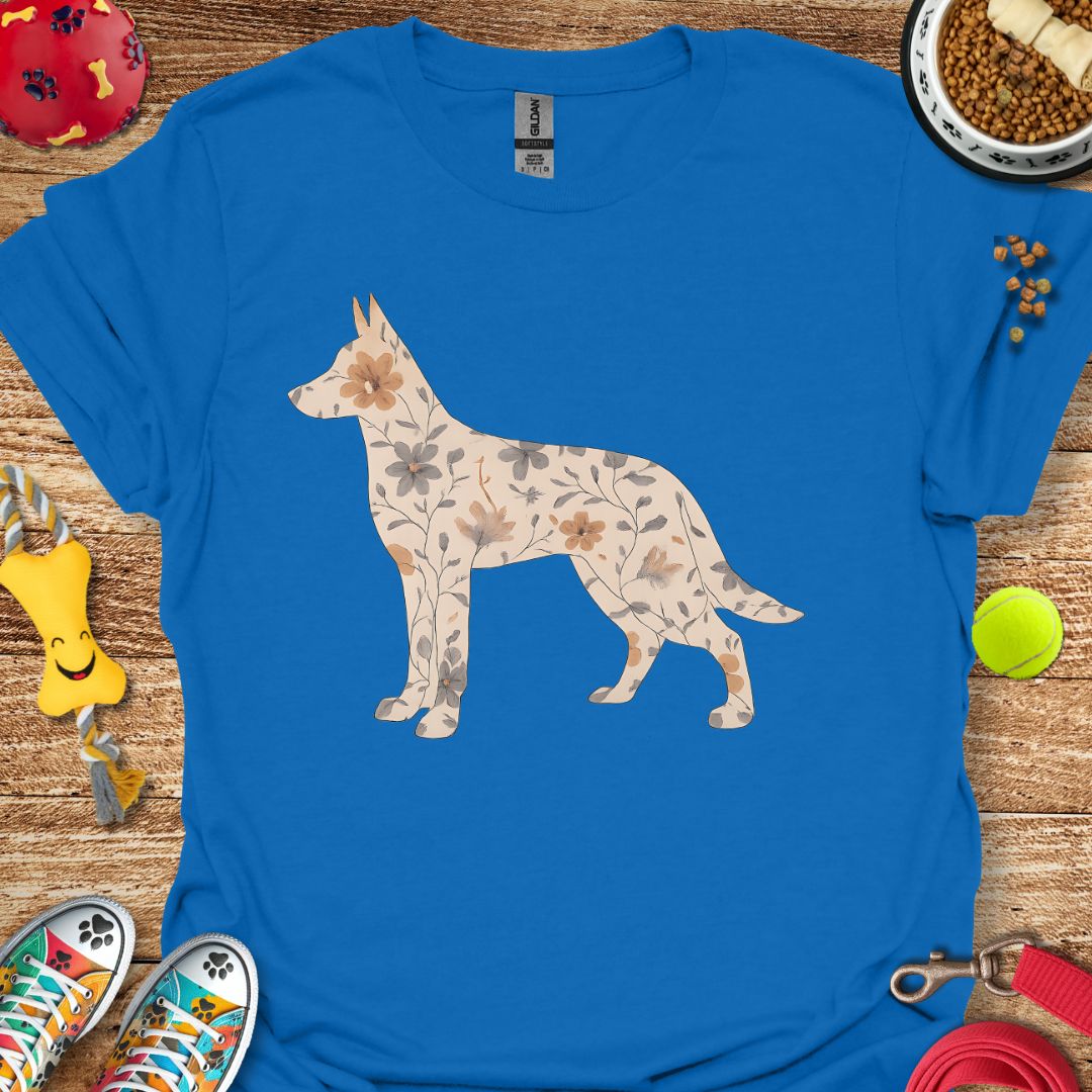 Flower German Shepherd T-Shirt
