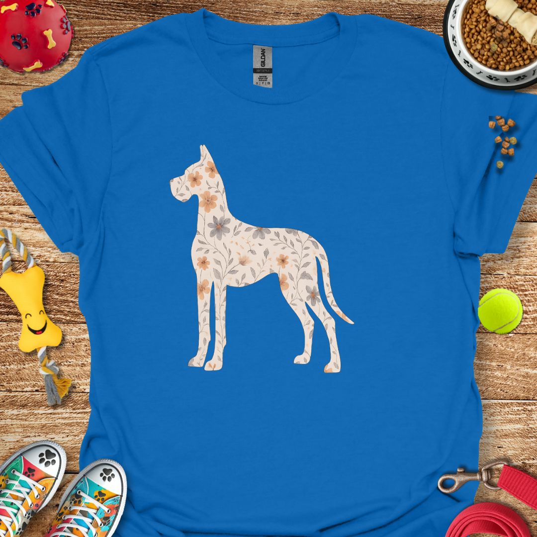 Flower Great Dane T-Shirt