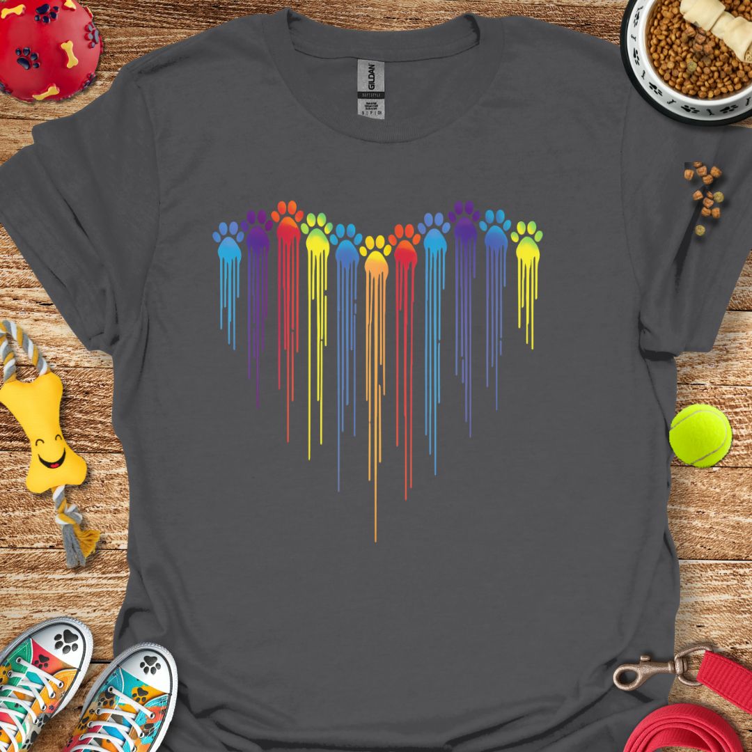 Paint Paw Heart T-Shirt