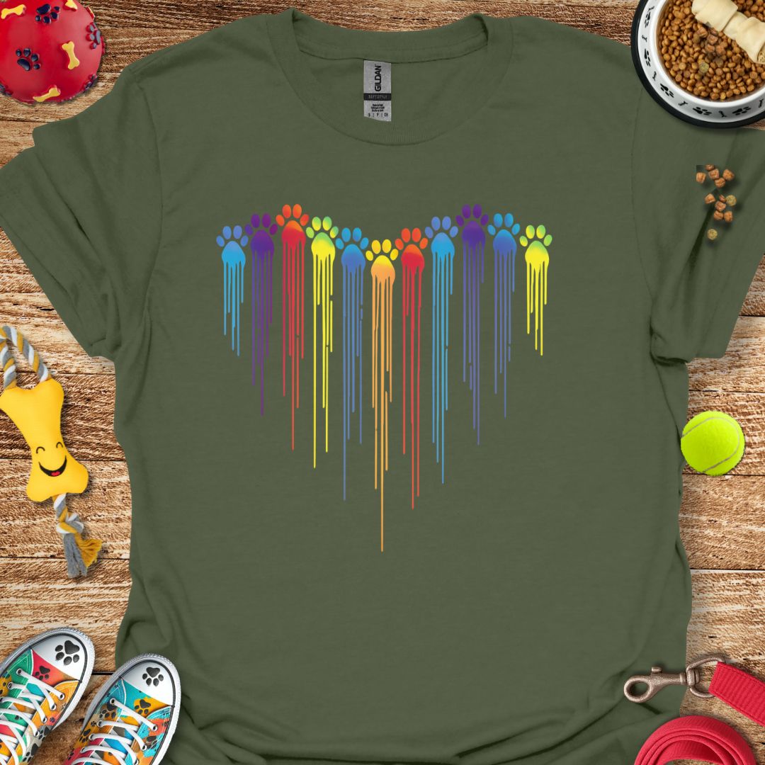 Paint Paw Heart T-Shirt