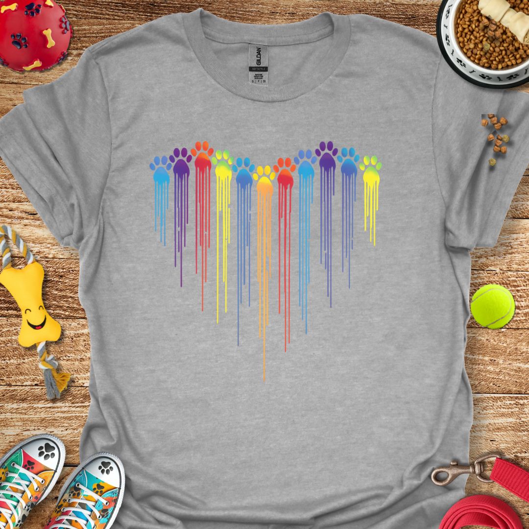 Paint Paw Heart T-Shirt