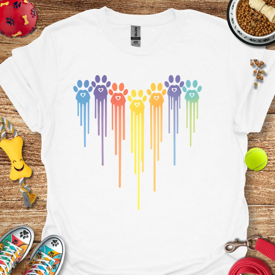 Paint Paw Heart 2 T-Shirt