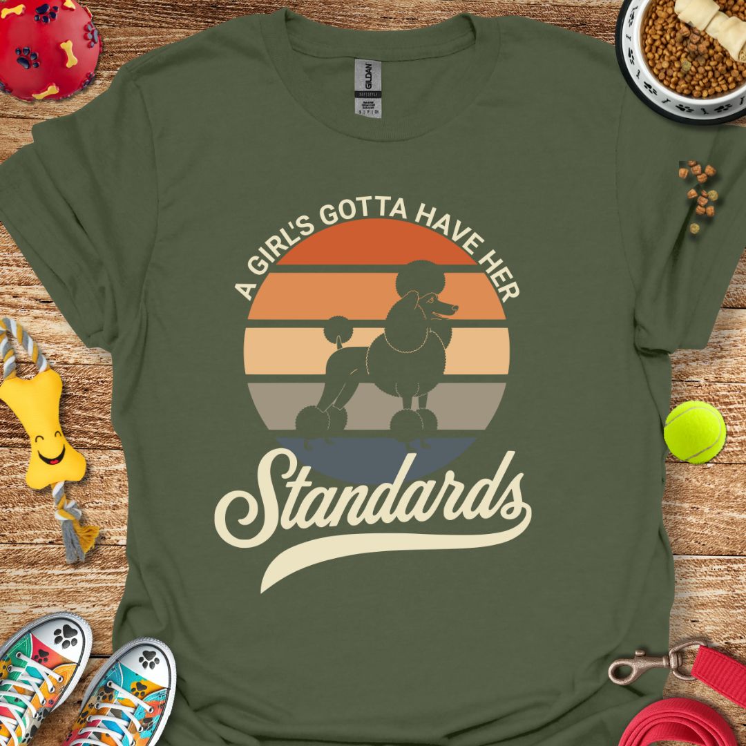 A Girl and Her Standards (Poodle) T-Shirt