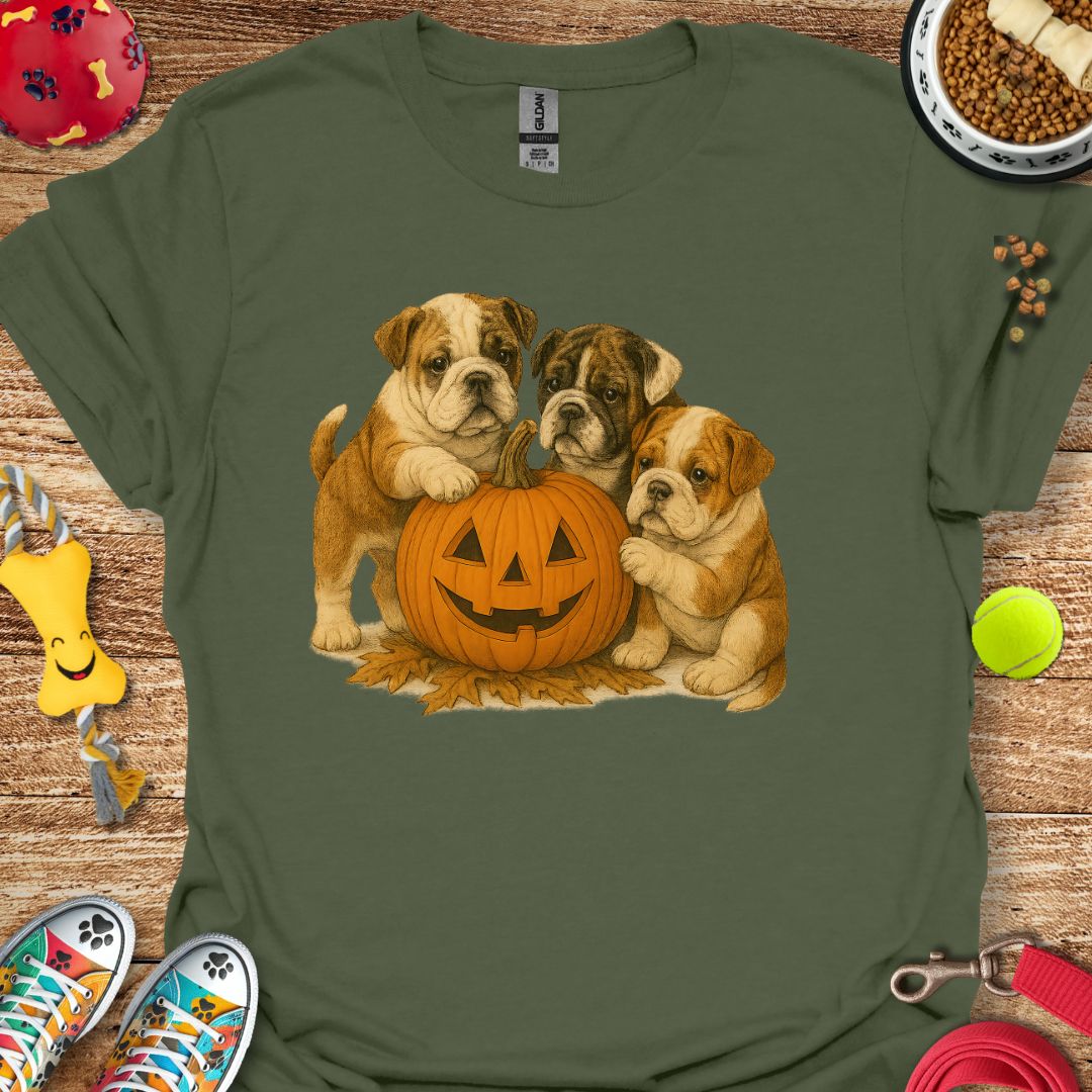 Pumpkin Bulldog T-Shirt