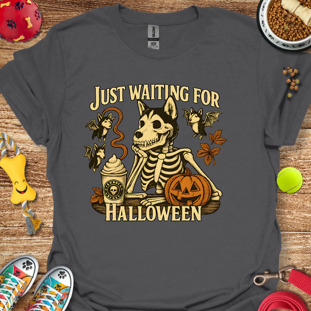 Just Waiting for Halloween Husky T-Shirt