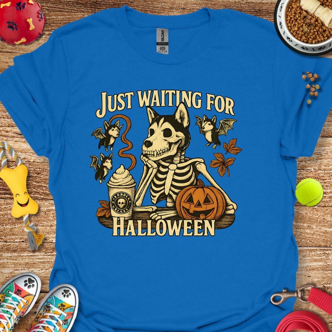 Just Waiting for Halloween Husky T-Shirt