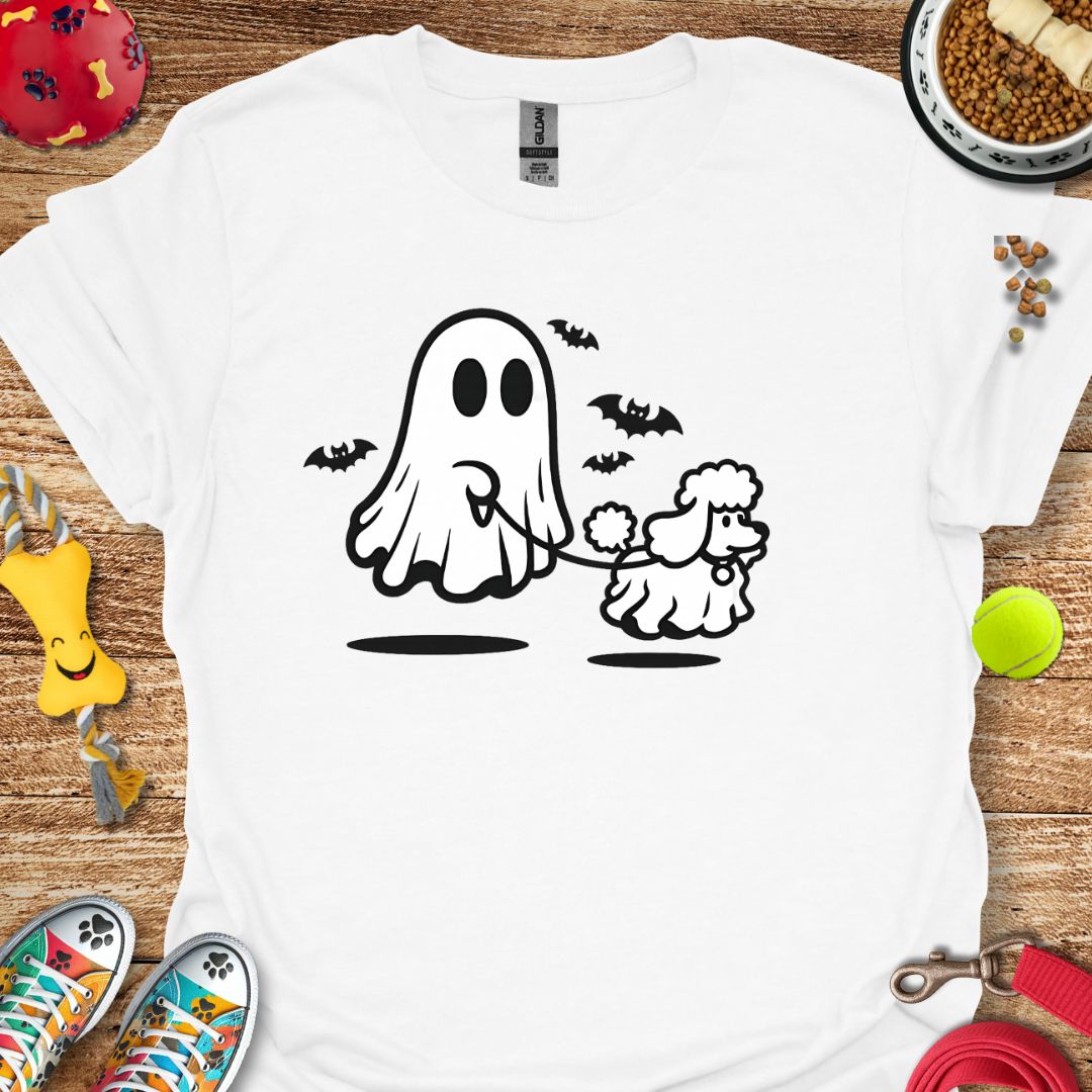 Ghost Walking Poodle T-Shirt