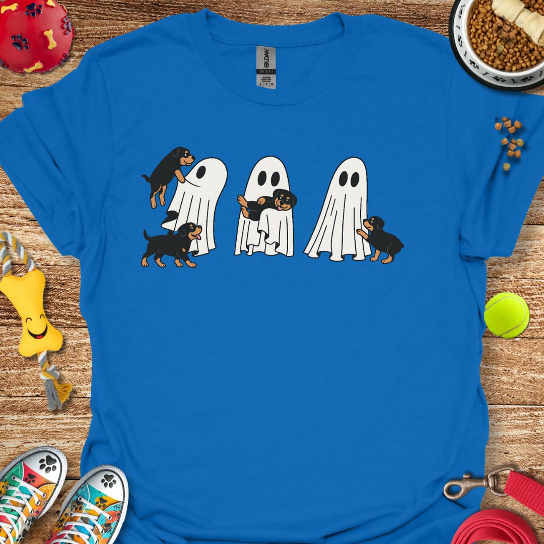 Ghost with Rottweiler Pups T-Shirt