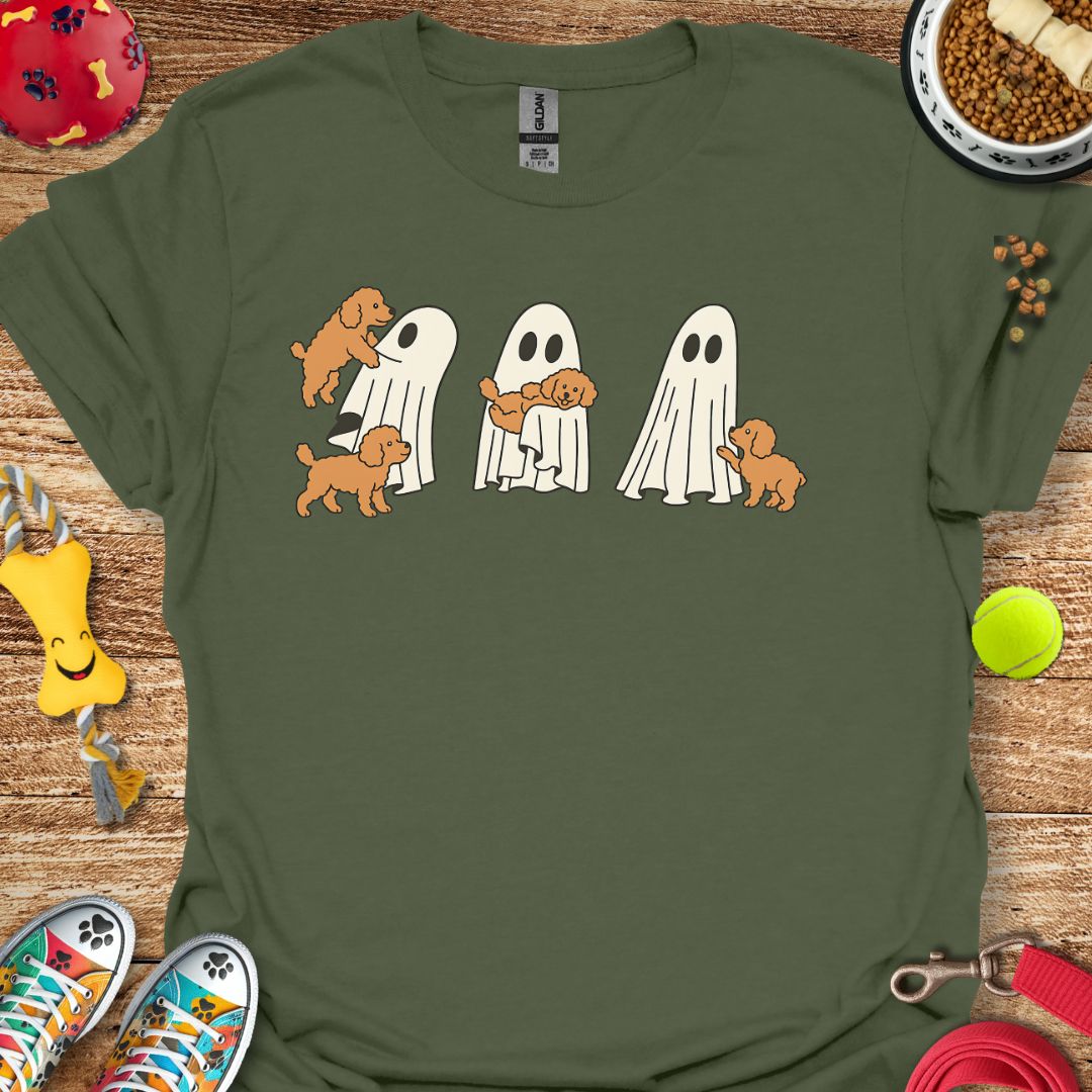 Ghost with Poodle Pups T-Shirt