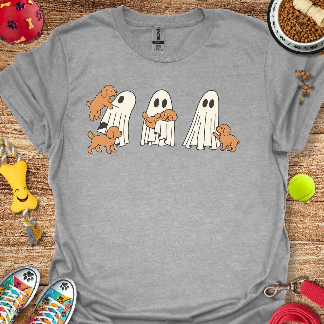 Ghost with Poodle Pups T-Shirt