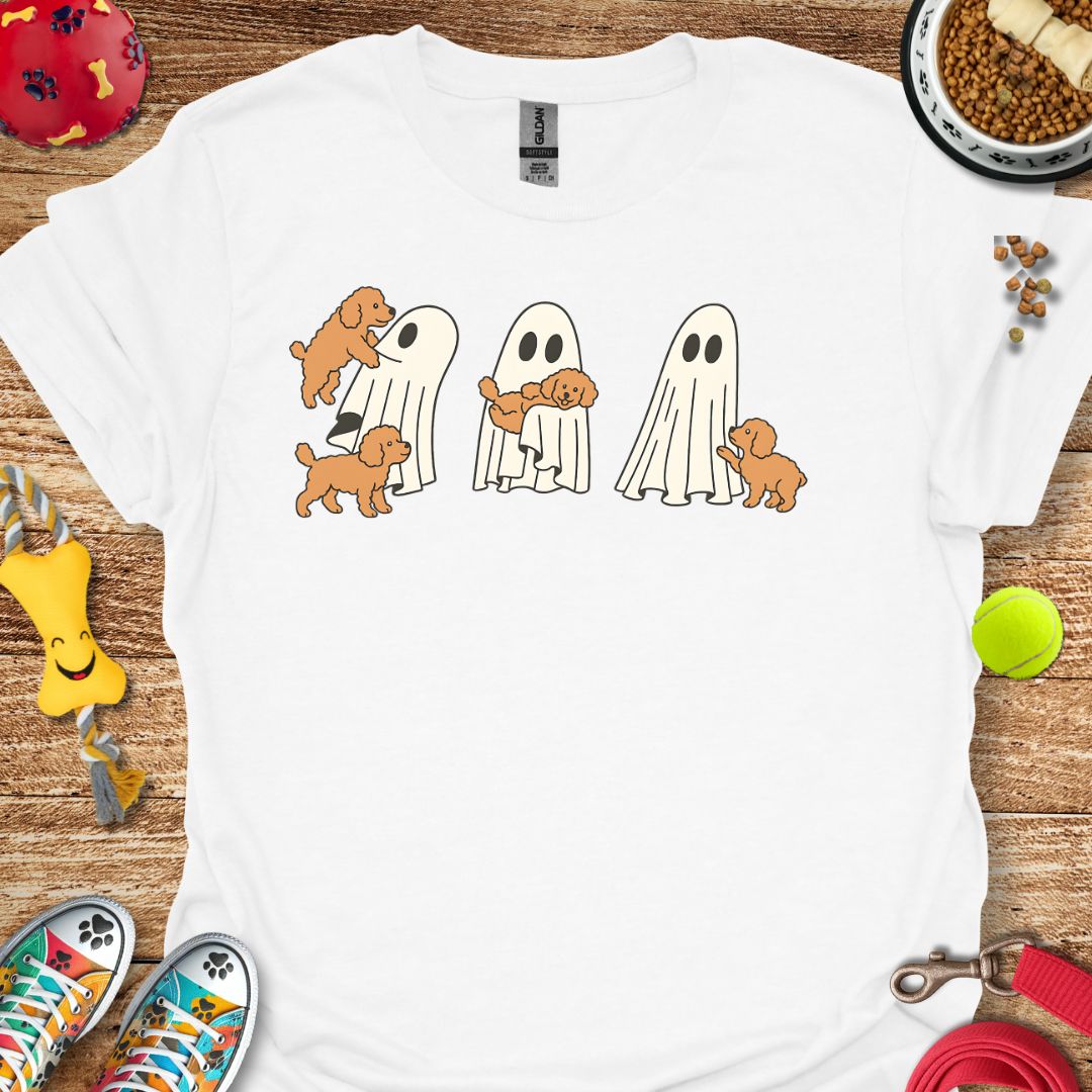 Ghost with Poodle Pups T-Shirt