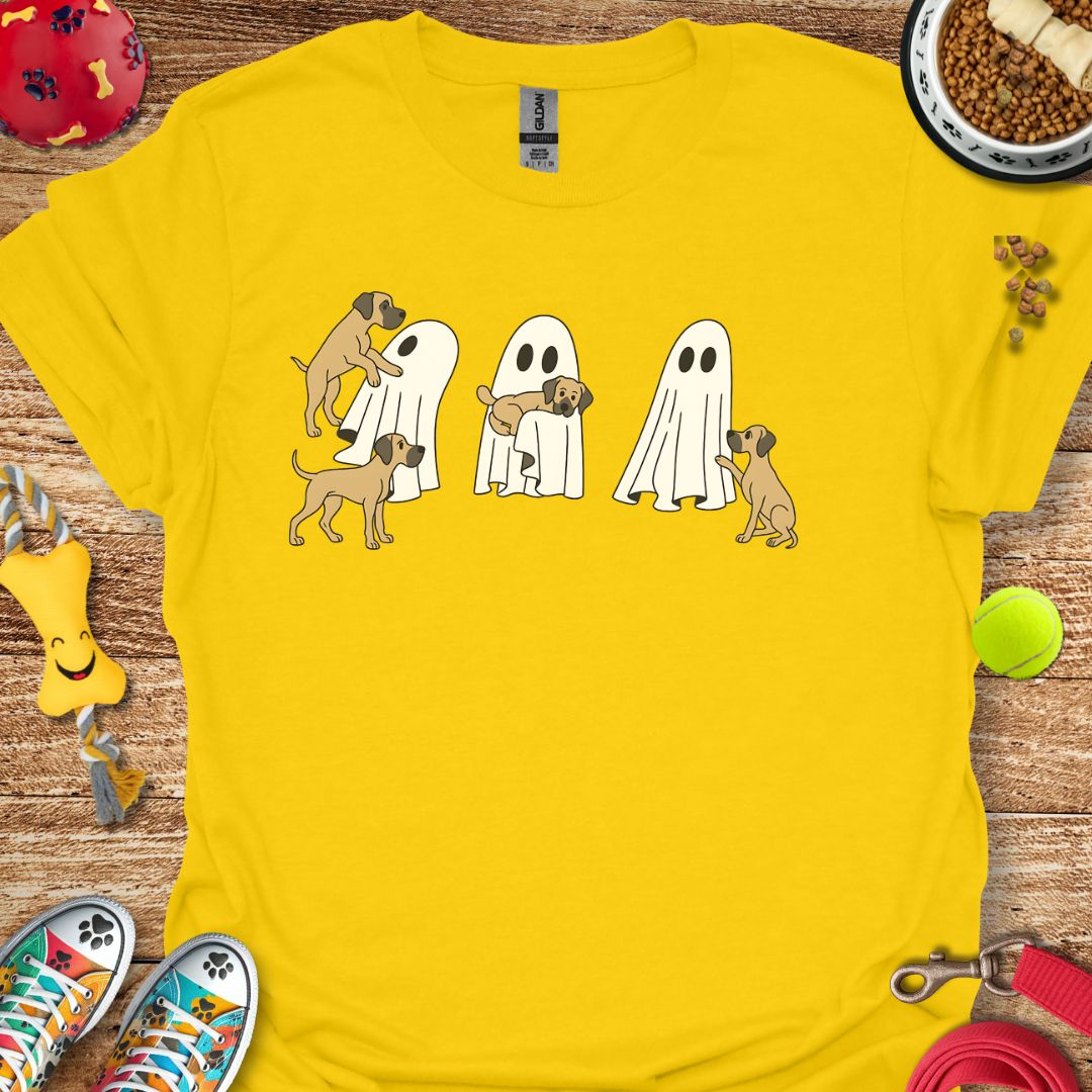 Ghost with Great Dane Pups T-Shirt