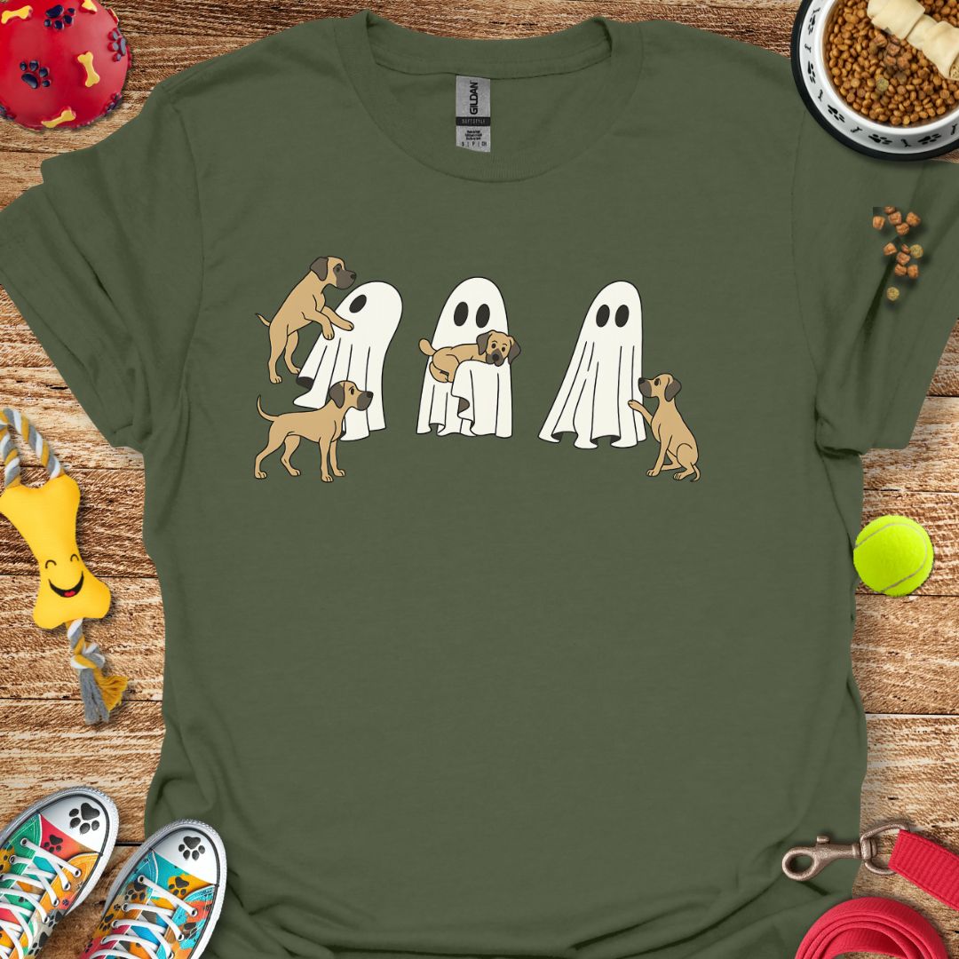 Ghost with Great Dane Pups T-Shirt