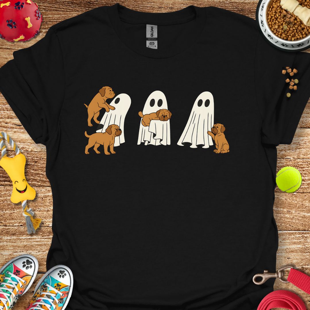 Ghost with Dogue de Bordeaux Pups T-Shirt