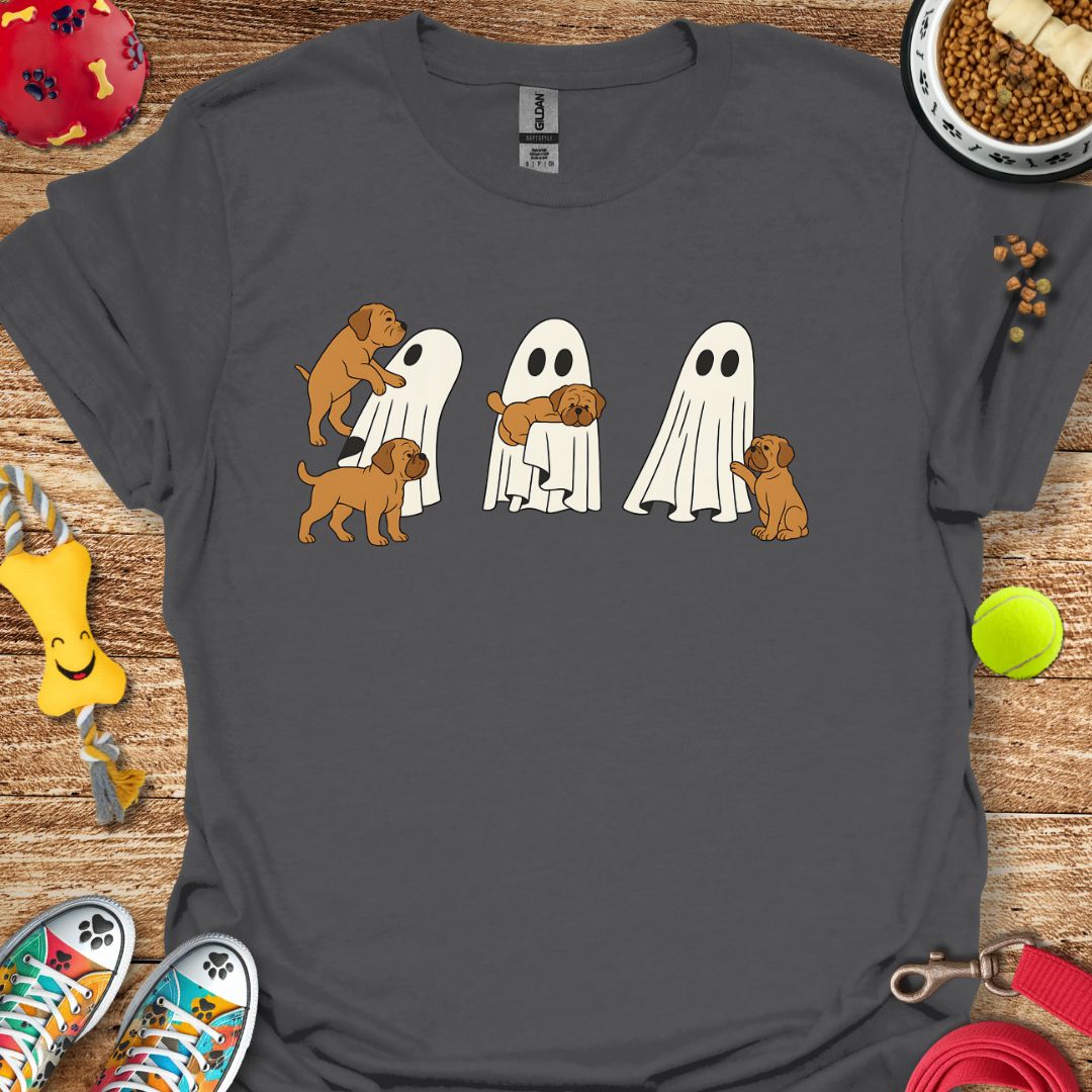 Ghost with Dogue de Bordeaux Pups T-Shirt
