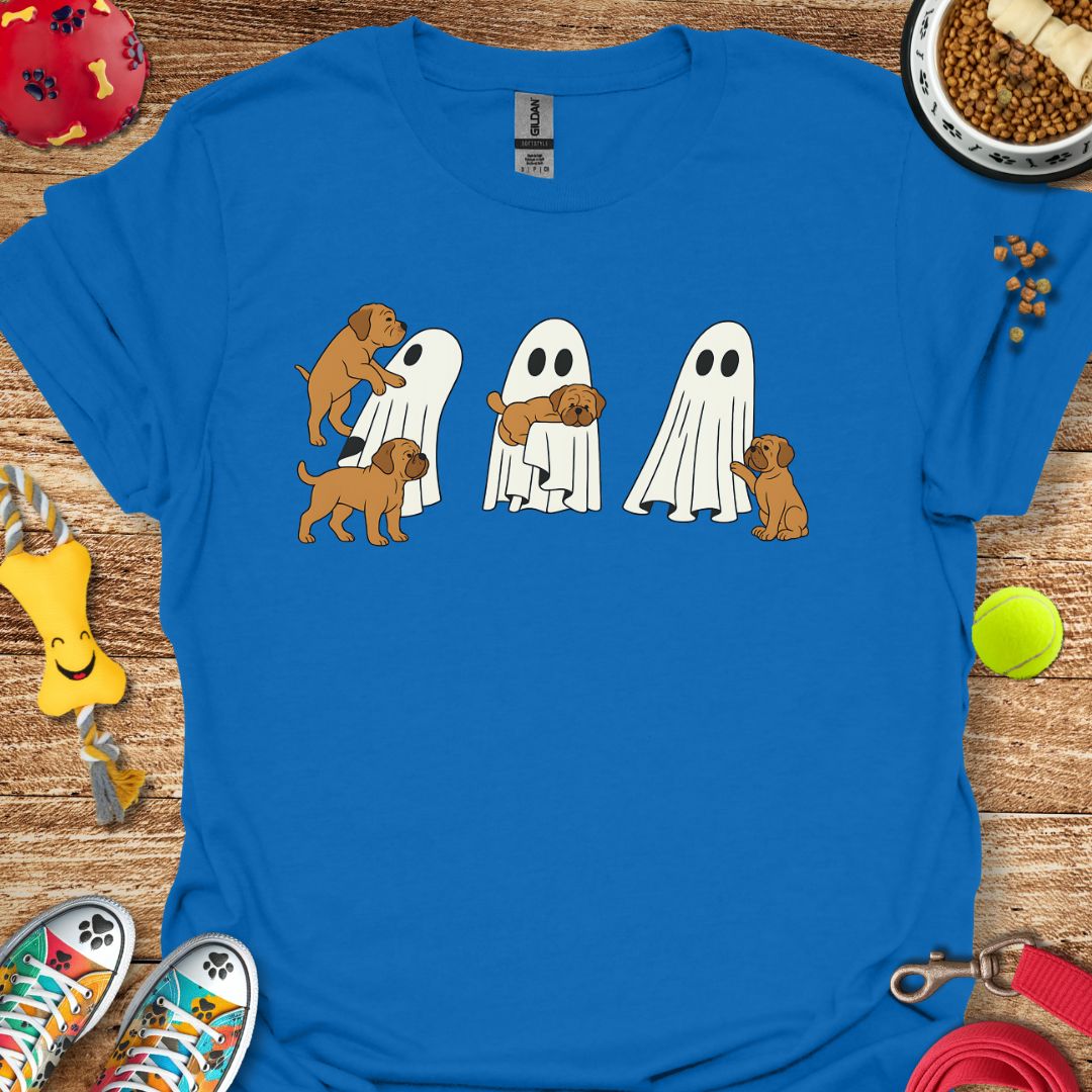 Ghost with Dogue de Bordeaux Pups T-Shirt