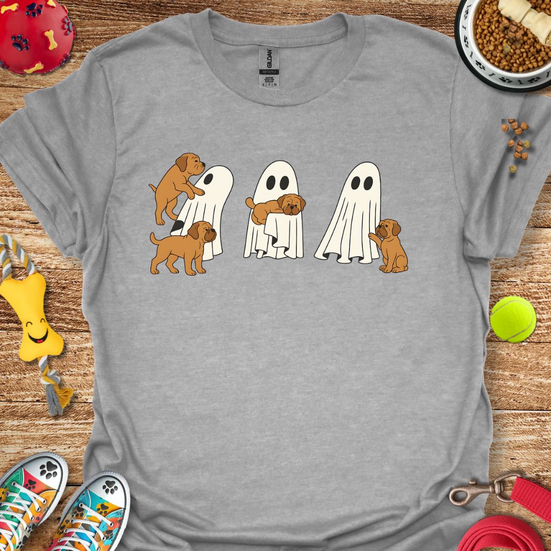 Ghost with Dogue de Bordeaux Pups T-Shirt
