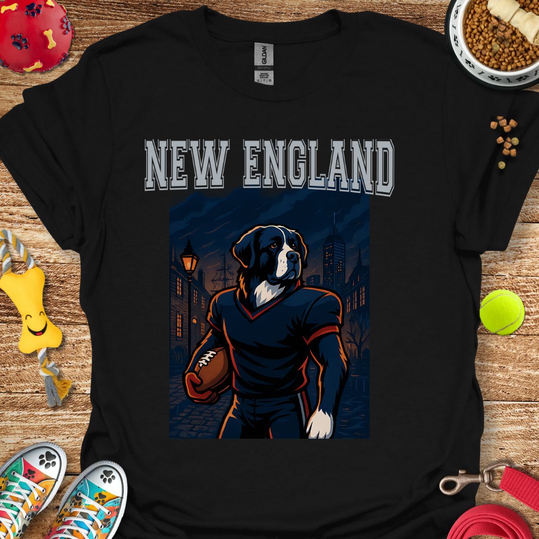 New England Football Dog T-Shirt